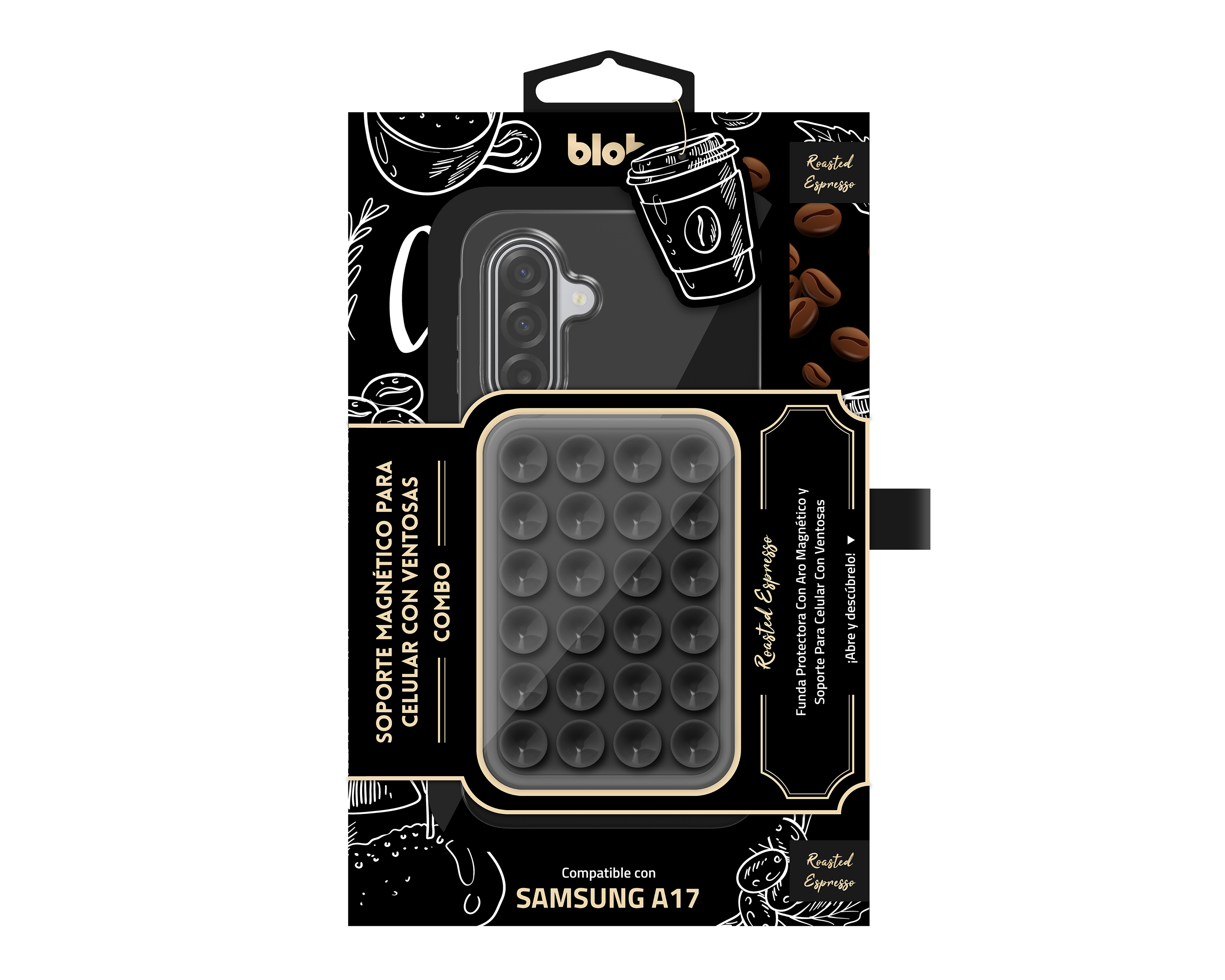 Foto 5 pulgar | Foto 4 | Funda Negra Blob para Samsung A17