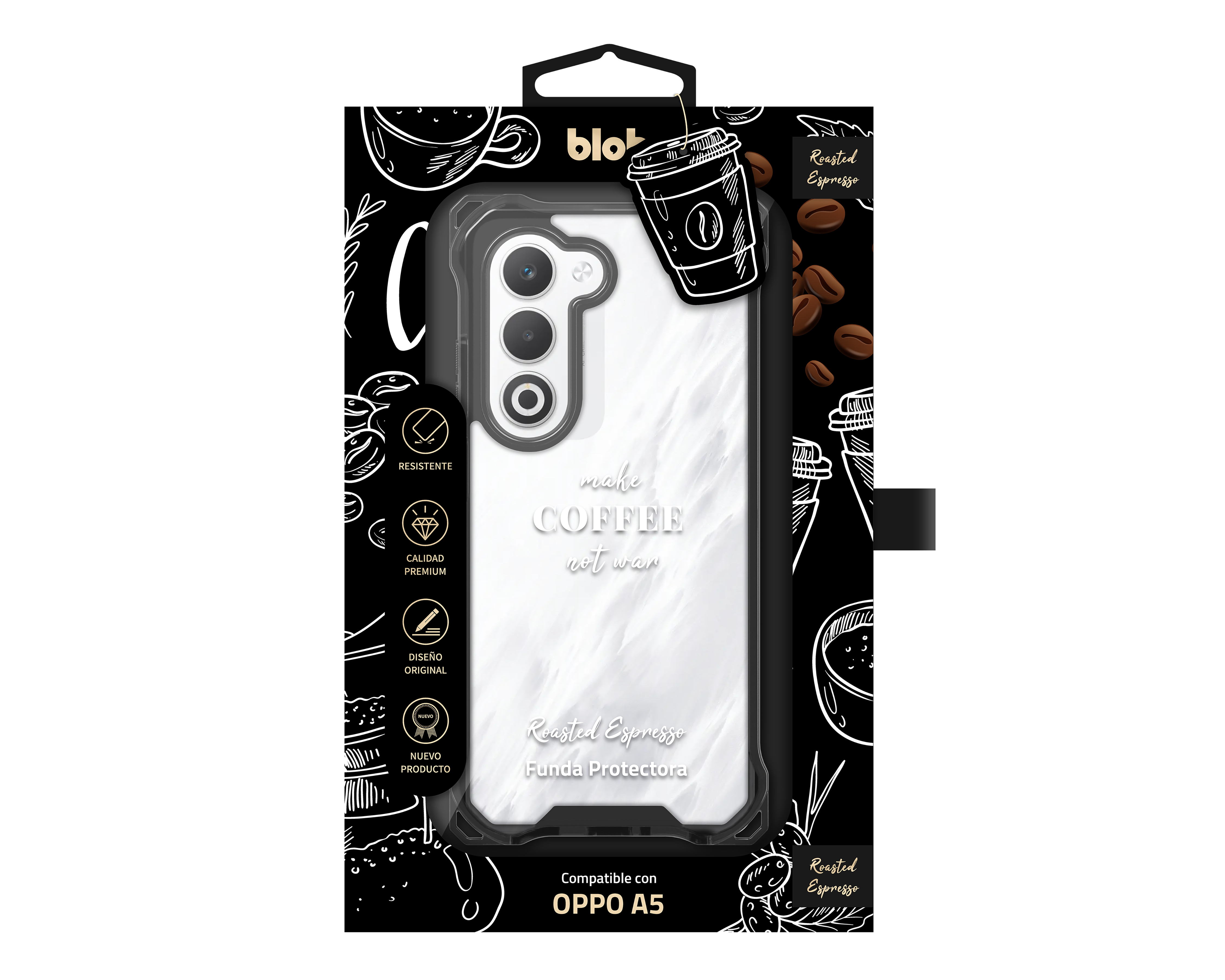 Foto 4 pulgar | Foto 3 | Funda Transparente Blob para OPPO A5