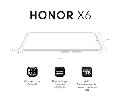 Foto 8 | Foto 8 | AT&T/Unefon Honor X6 64 GB Plateado