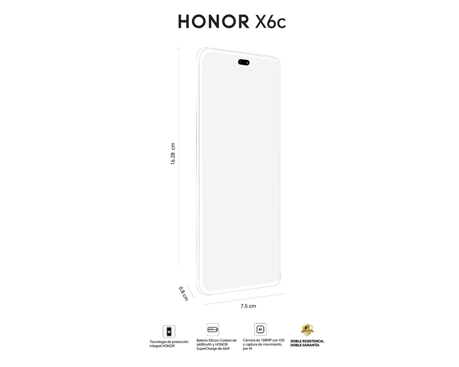 Foto 7 pulgar | Foto 6 | Movistar Honor X6C 256 GB Blanco + Bocina