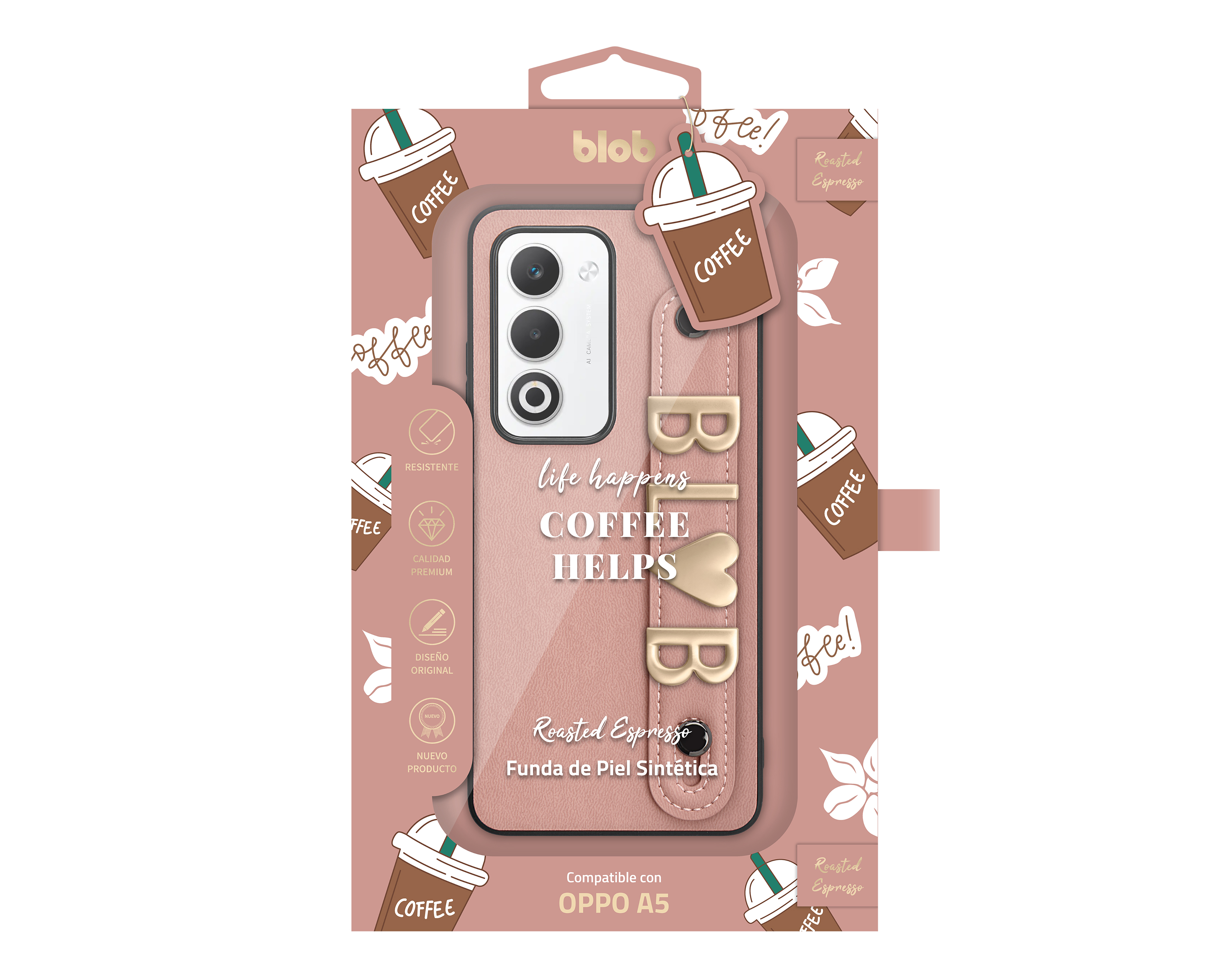 Foto 3 | Foto 3 | Funda Rosa Blob para OPPO A5