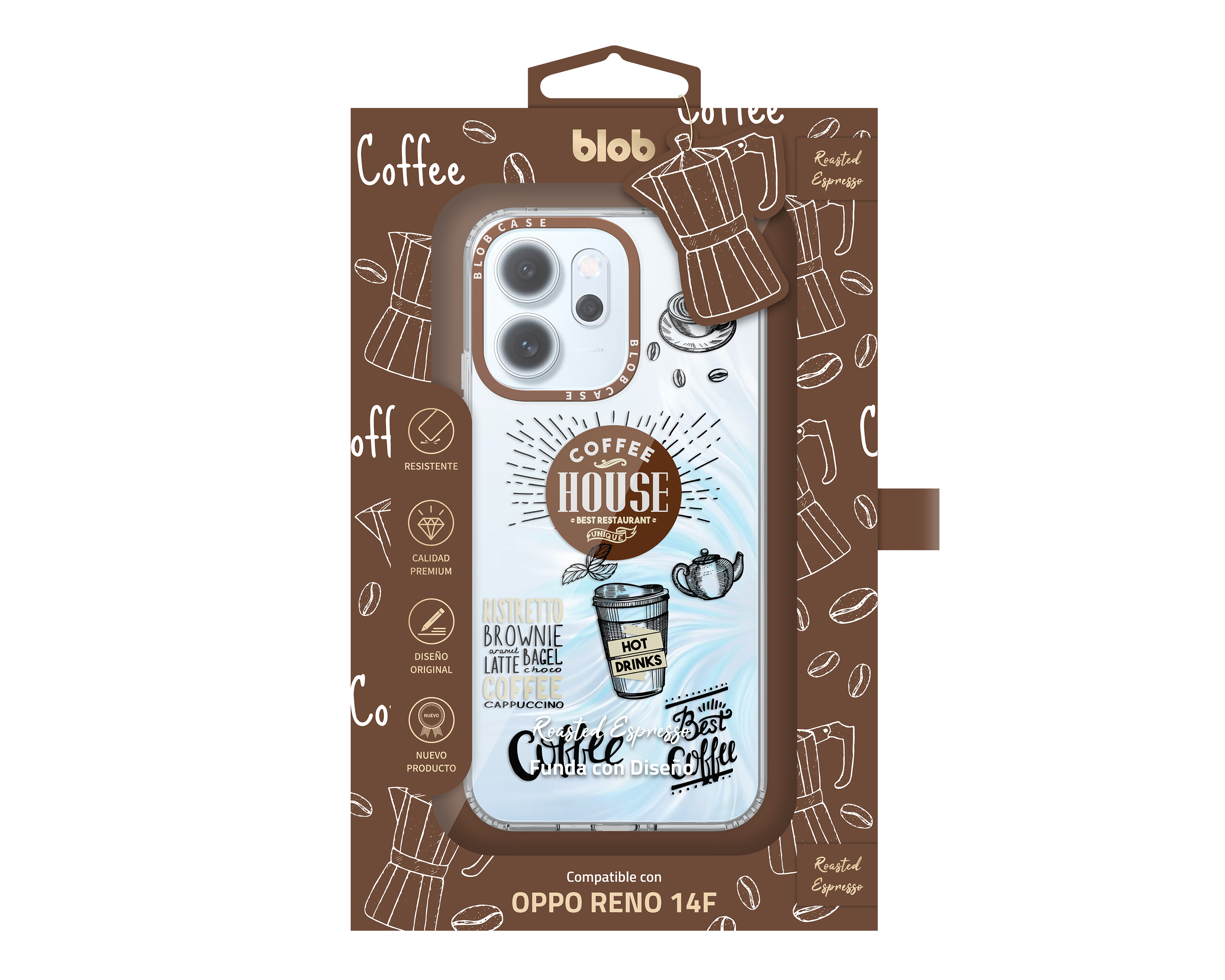 Foto 4 pulgar | Foto 3 | Funda de Policarbonato Blob para OPPO Reno 14F