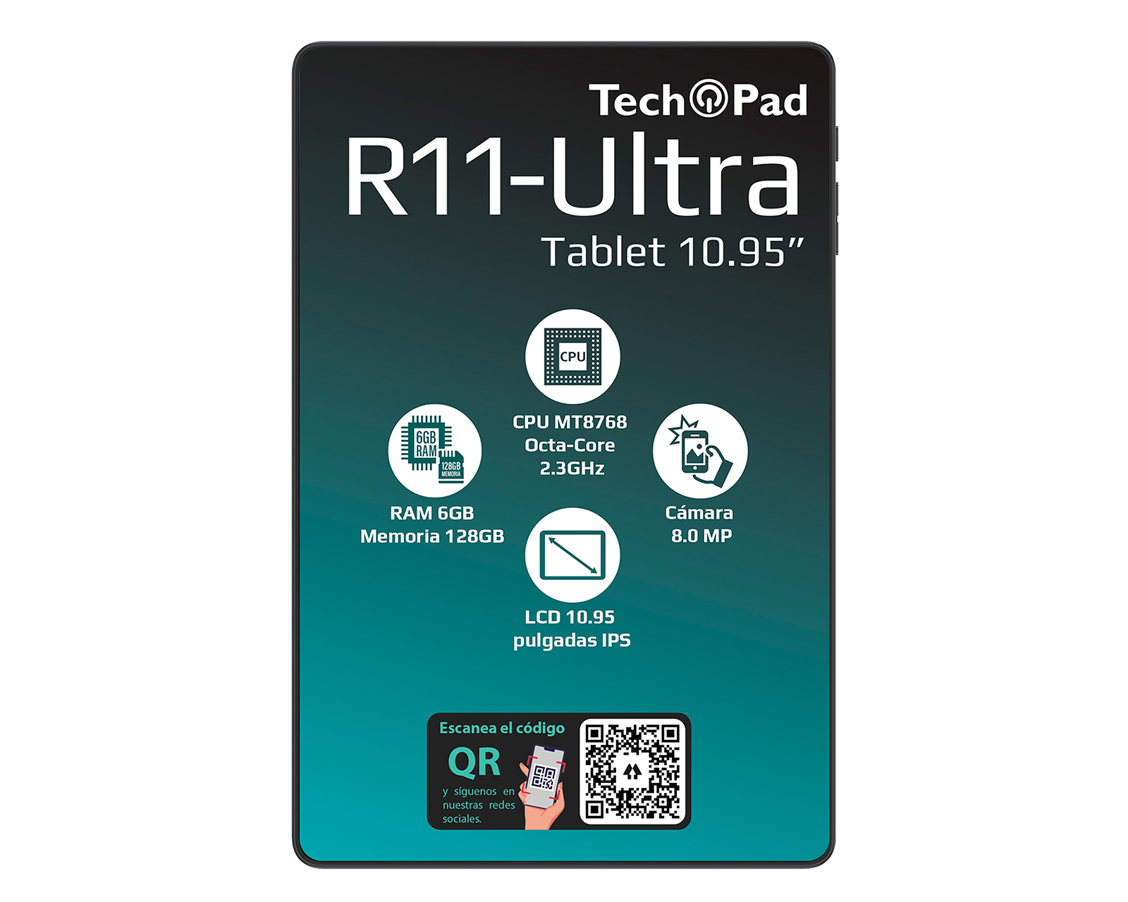 Foto 3 | Foto 3 | Tablet Tech Pad R11 Ultra 10.95 Pulgadas 128 GB 6 GB RAM