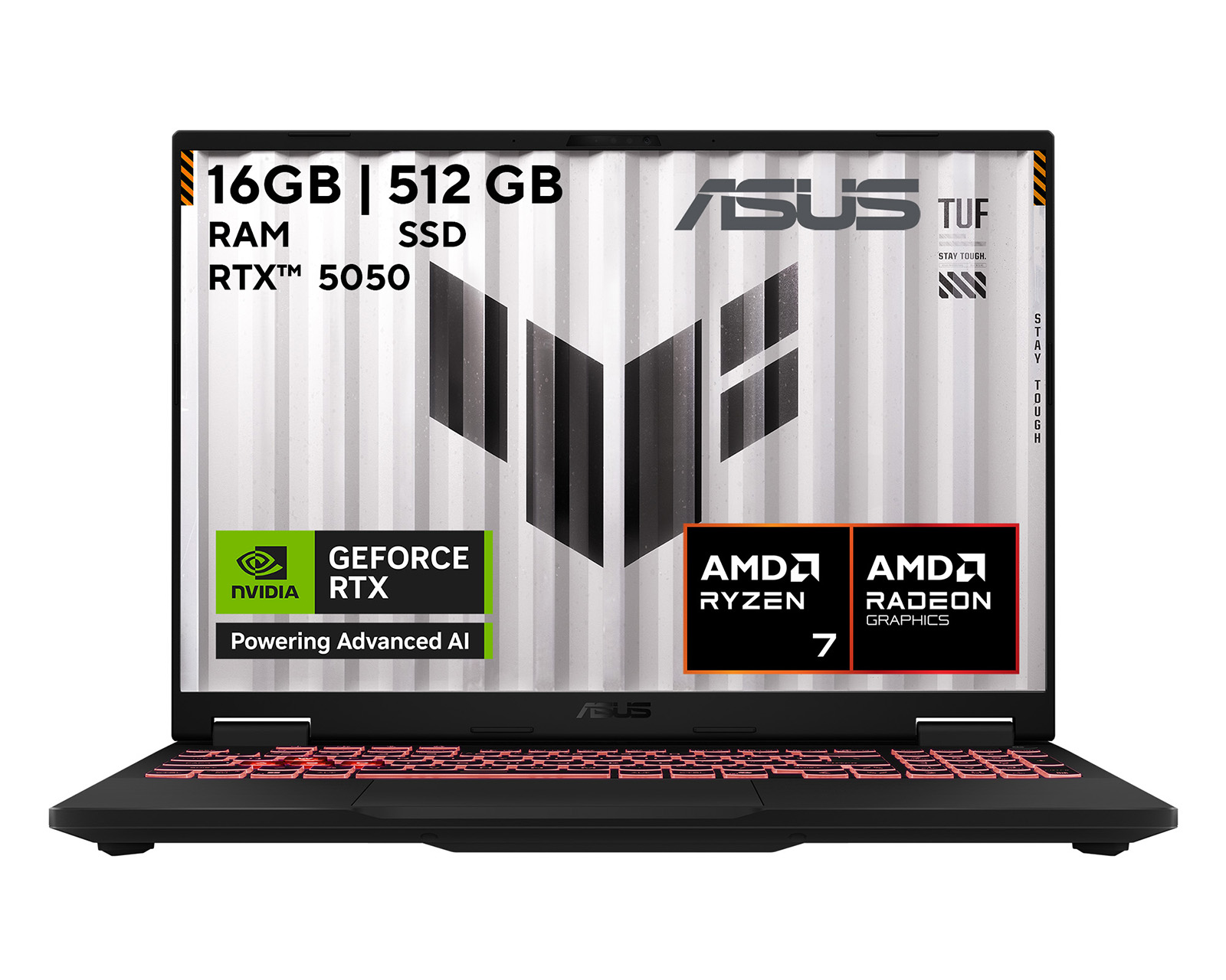 Laptop Gamer Asus TUF Gaming A16 16 Pulgadas AMD Ryzen 7 NVIDIA RTX 5050 16 GB RAM 512 GB SSD Negra