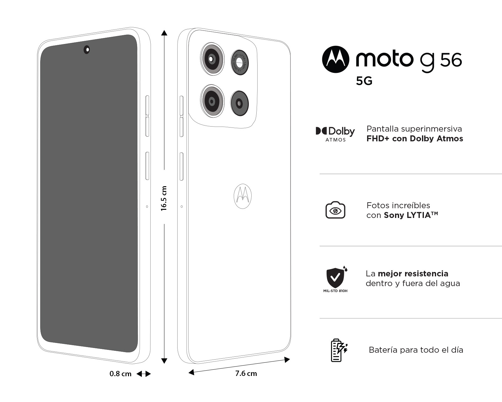 Foto 11 pulgar | Foto 10 | AT&T Motorola G56 256 GB Gris