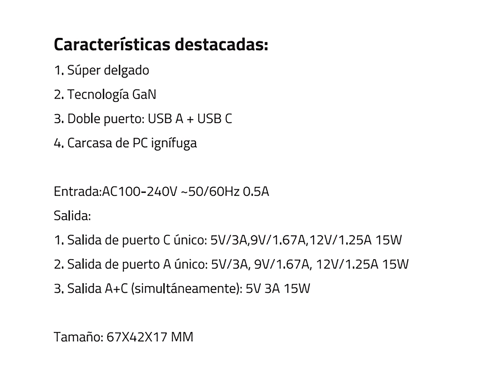 Foto 9 pulgar | Foto 8 | Adaptador de Corriente con Entrada USB y USB-C Blob 15 W