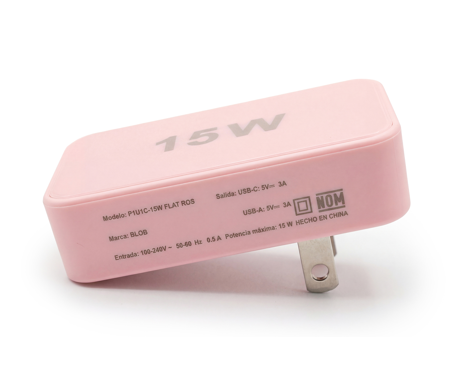 Adaptador de Corriente con Entrada USB y USB-C Blob 15 W