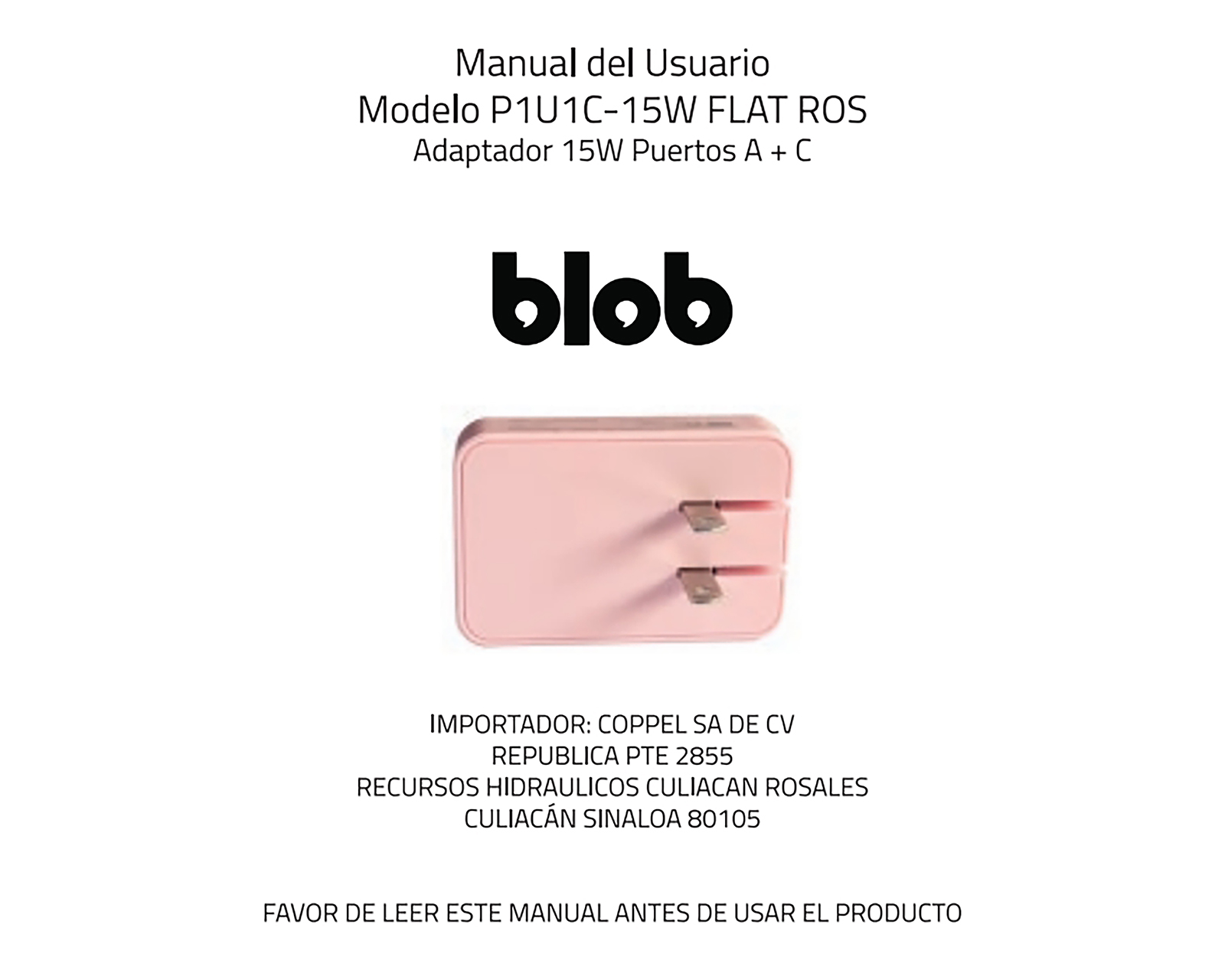 Foto 8 pulgar | Foto 7 | Adaptador de Corriente con Entrada USB y USB-C Blob 15 W
