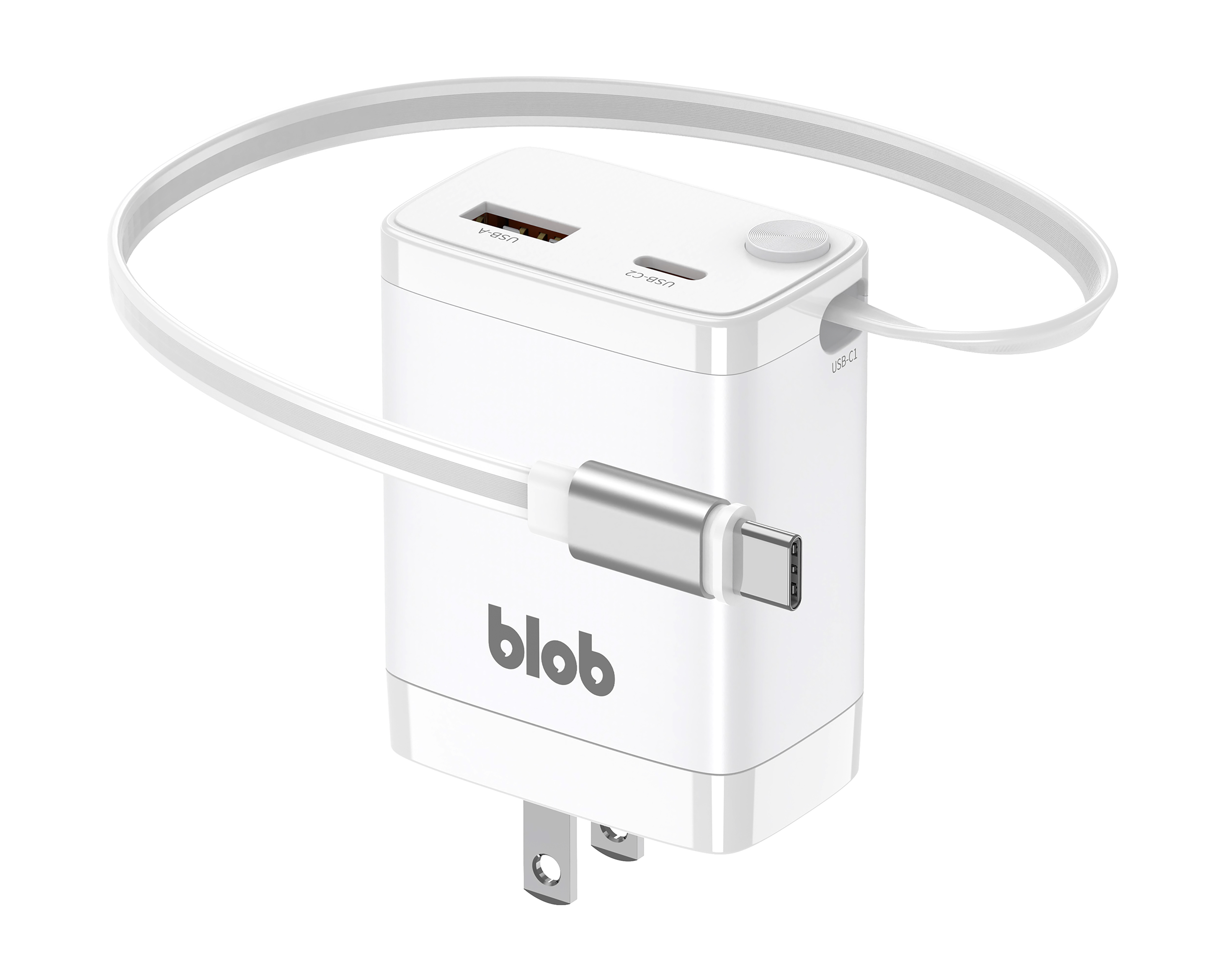 Foto 2 pulgar | Foto 1 | Adaptador de Corriente con Entrada USB-C y USB-A Blob 30 W