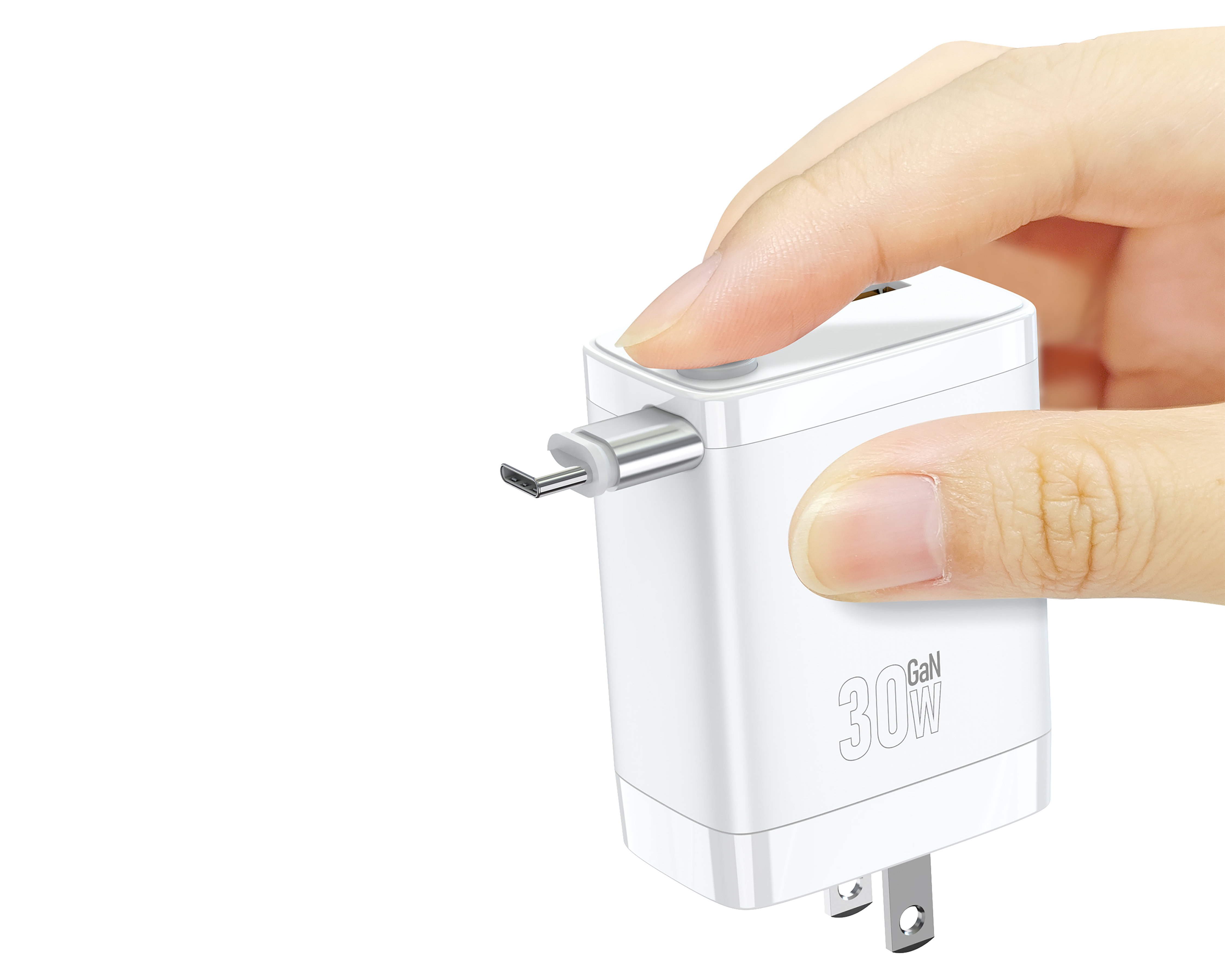 Foto 3 | Foto 3 | Adaptador de Corriente con Entrada USB-C y USB-A Blob 30 W