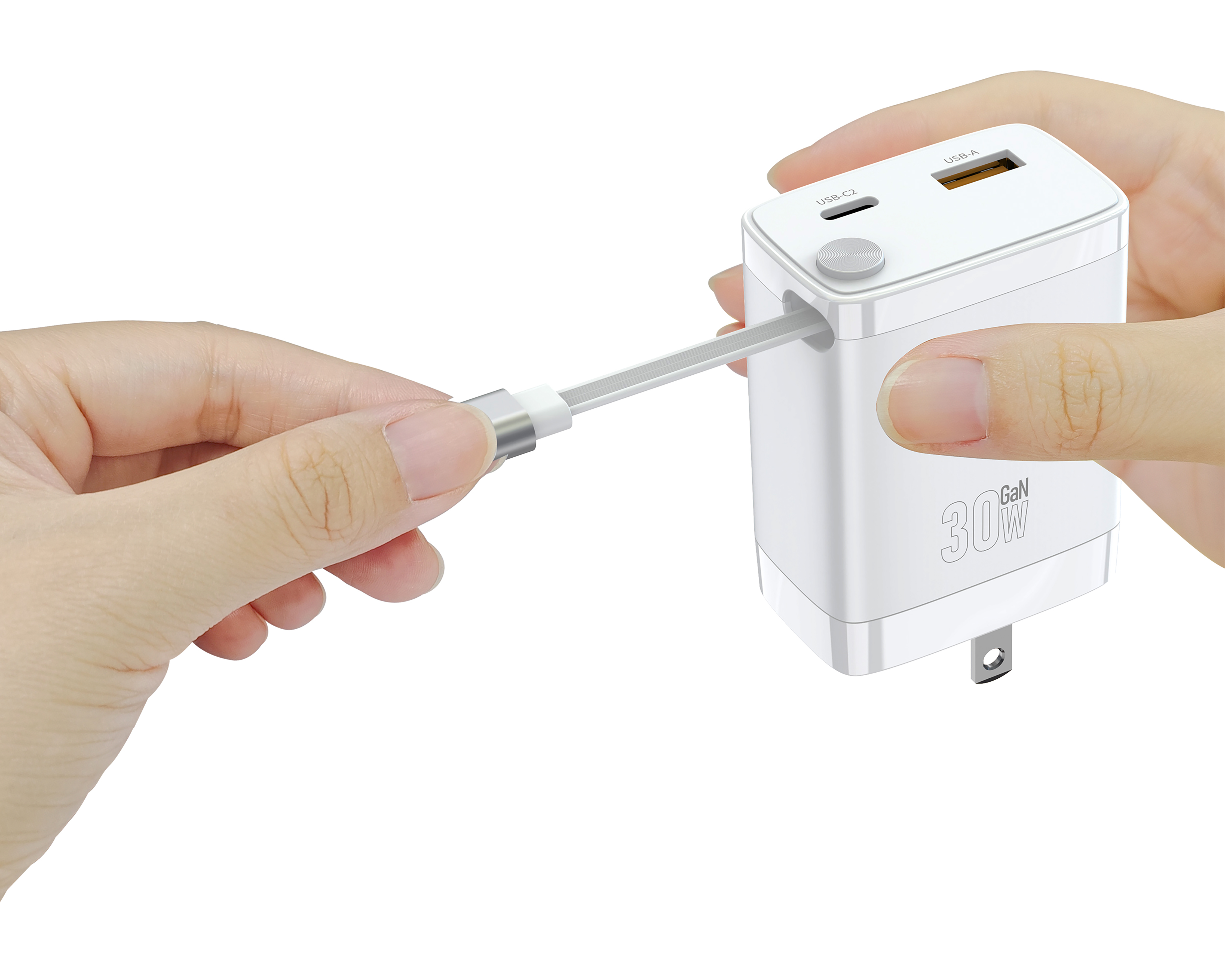 Foto 4 | Foto 4 | Adaptador de Corriente con Entrada USB-C y USB-A Blob 30 W