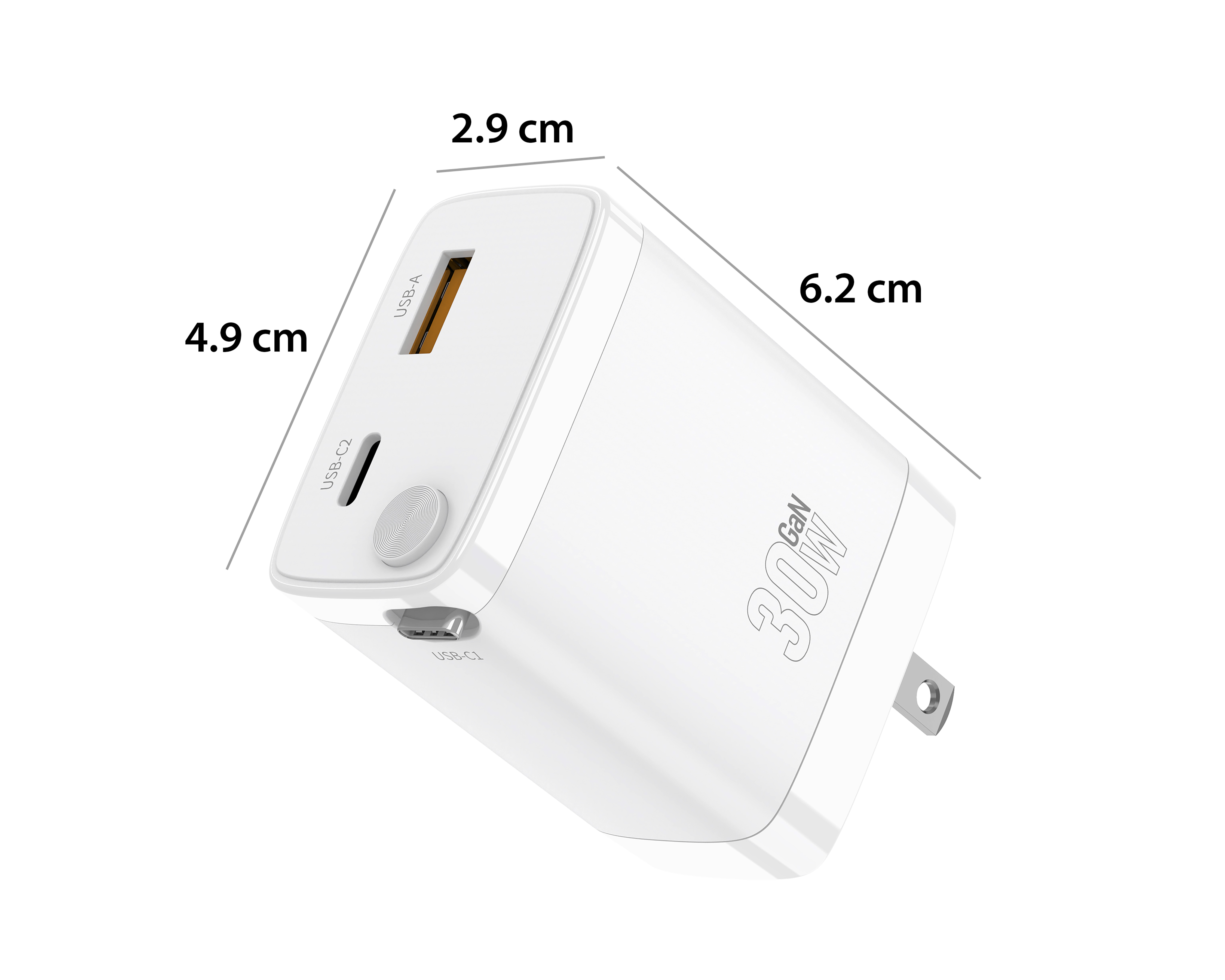 Foto 10 pulgar | Foto 9 | Adaptador de Corriente con Entrada USB-C y USB-A Blob 30 W