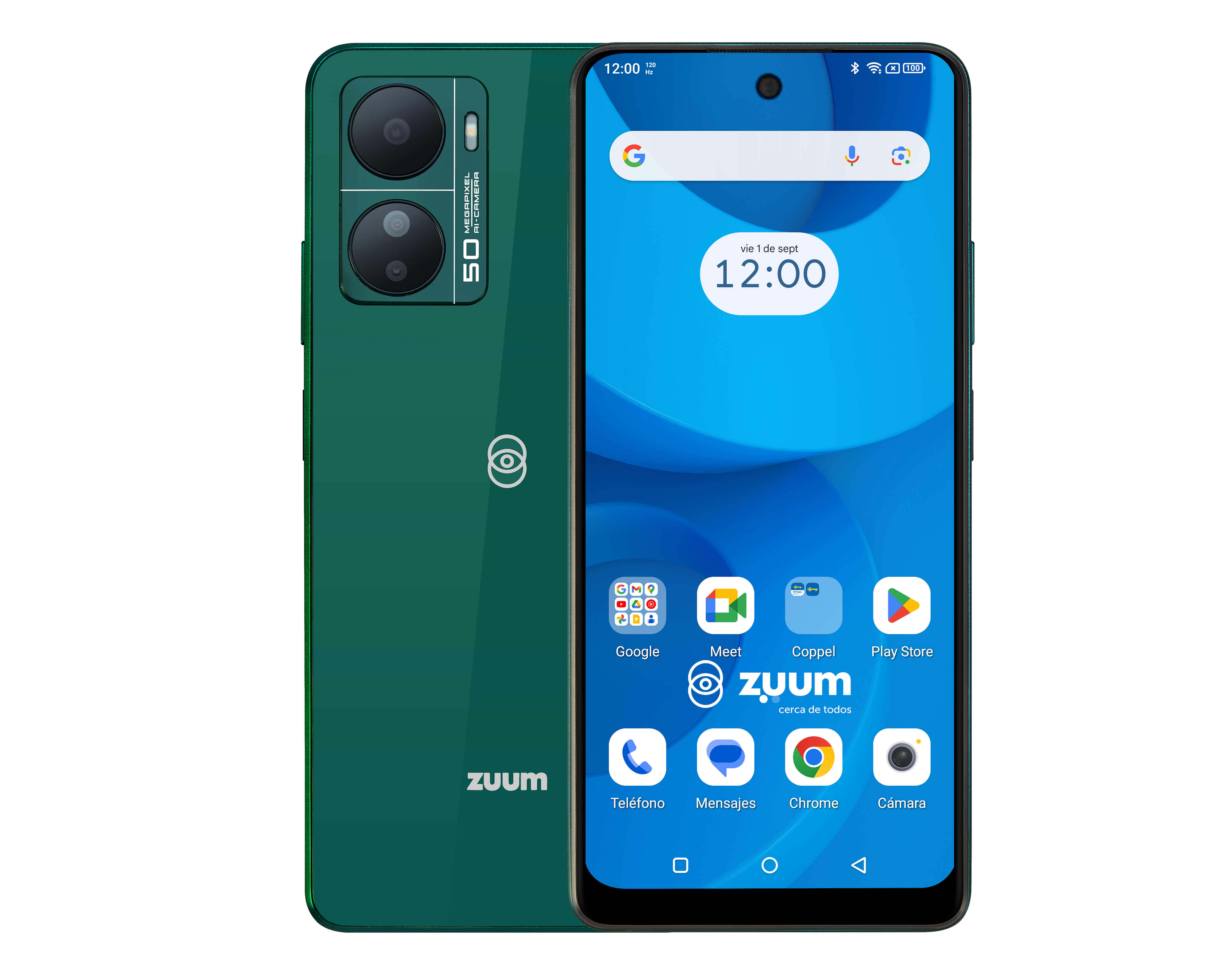 Foto 2 pulgar | Foto 1 | Celular Zuum Liberado Aura Prime 128 GB Verde