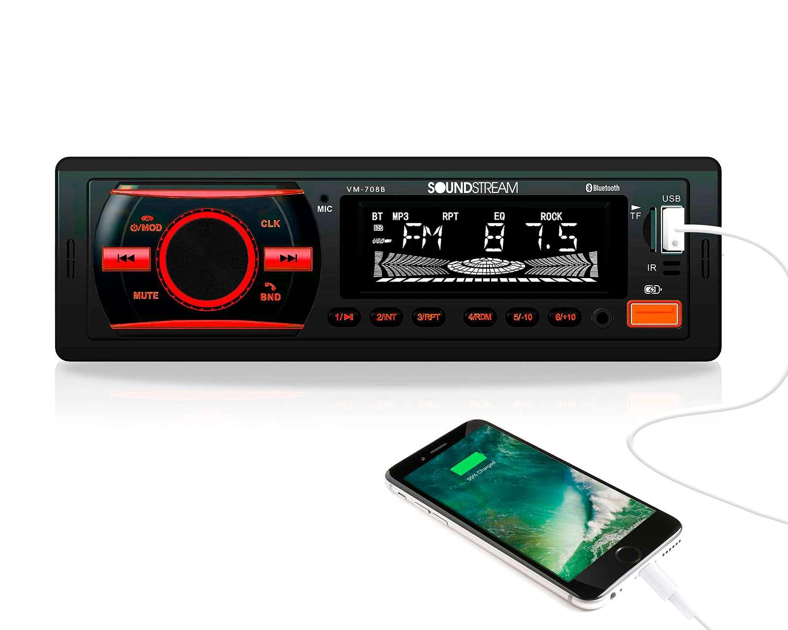 Foto 2 | Foto 2 | Autoestéreo Soundtream sin CD PAK-VM708X3 de 3" Bluetooth con MP3 Negro