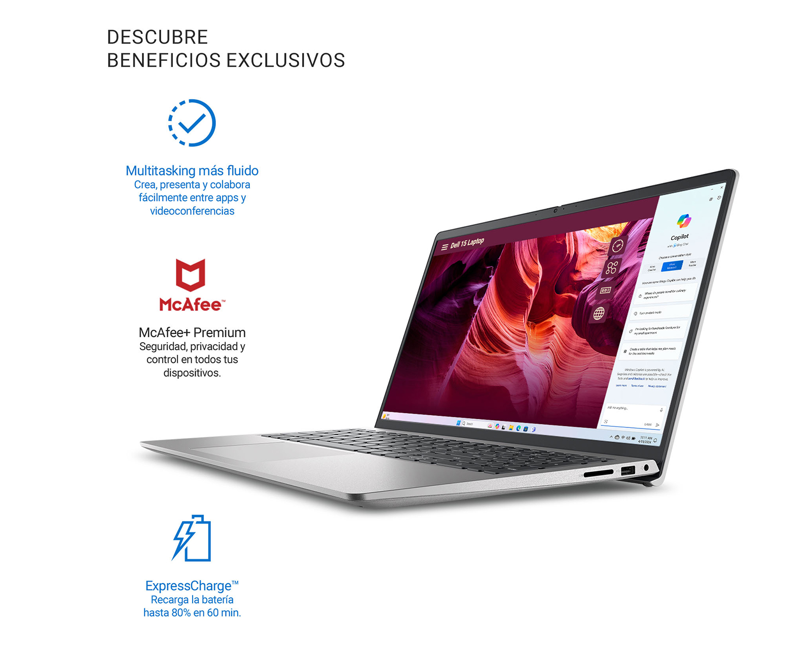 Foto 2 | Foto 2 | Laptop Dell 15 DC15255 15.6 Pulgadas Windows 11 AMD Ryzen 5 8 GB RAM 512 GB SSD Gris