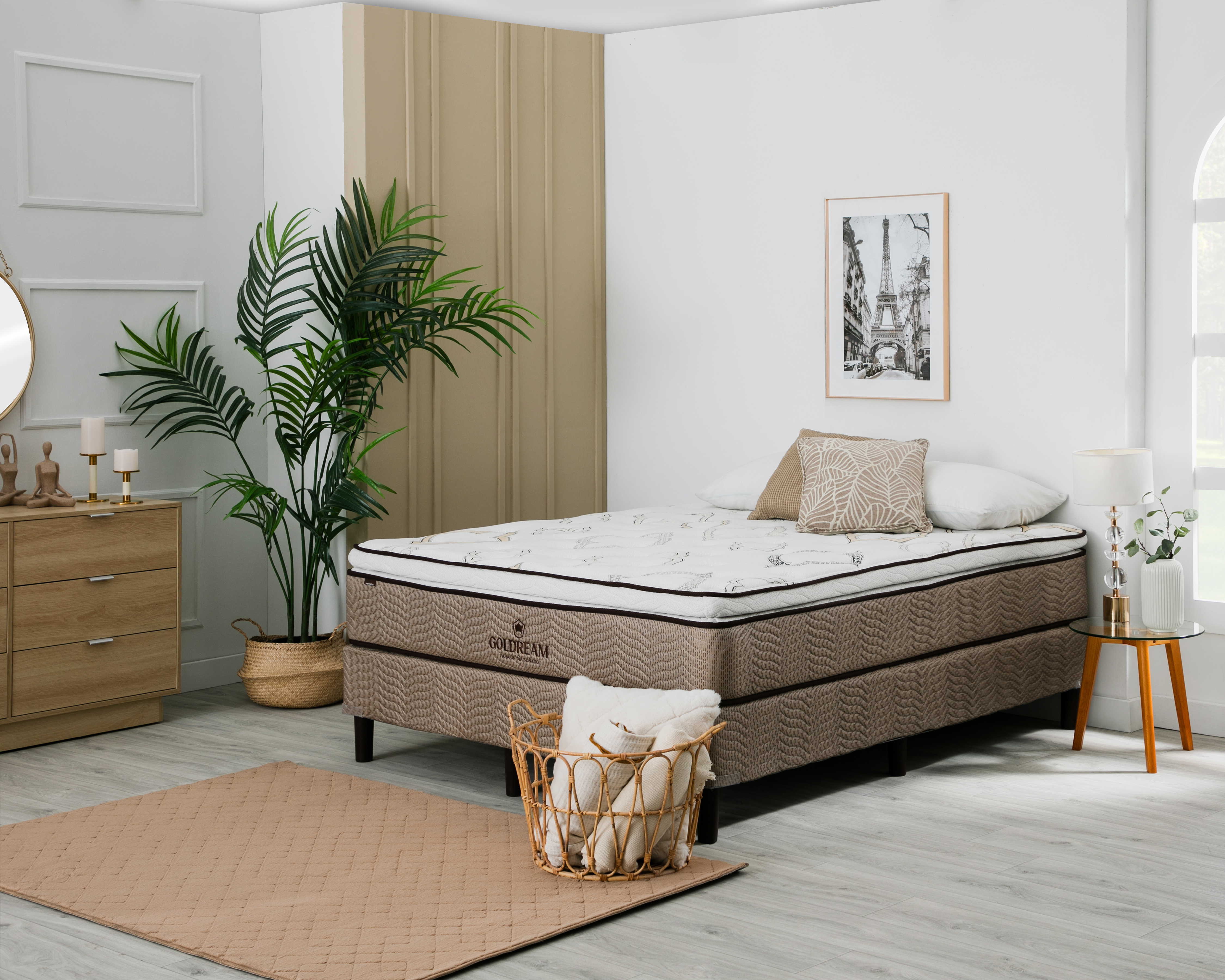 Juego de Colchón y Box Queen Size Goldream Imperial Plus