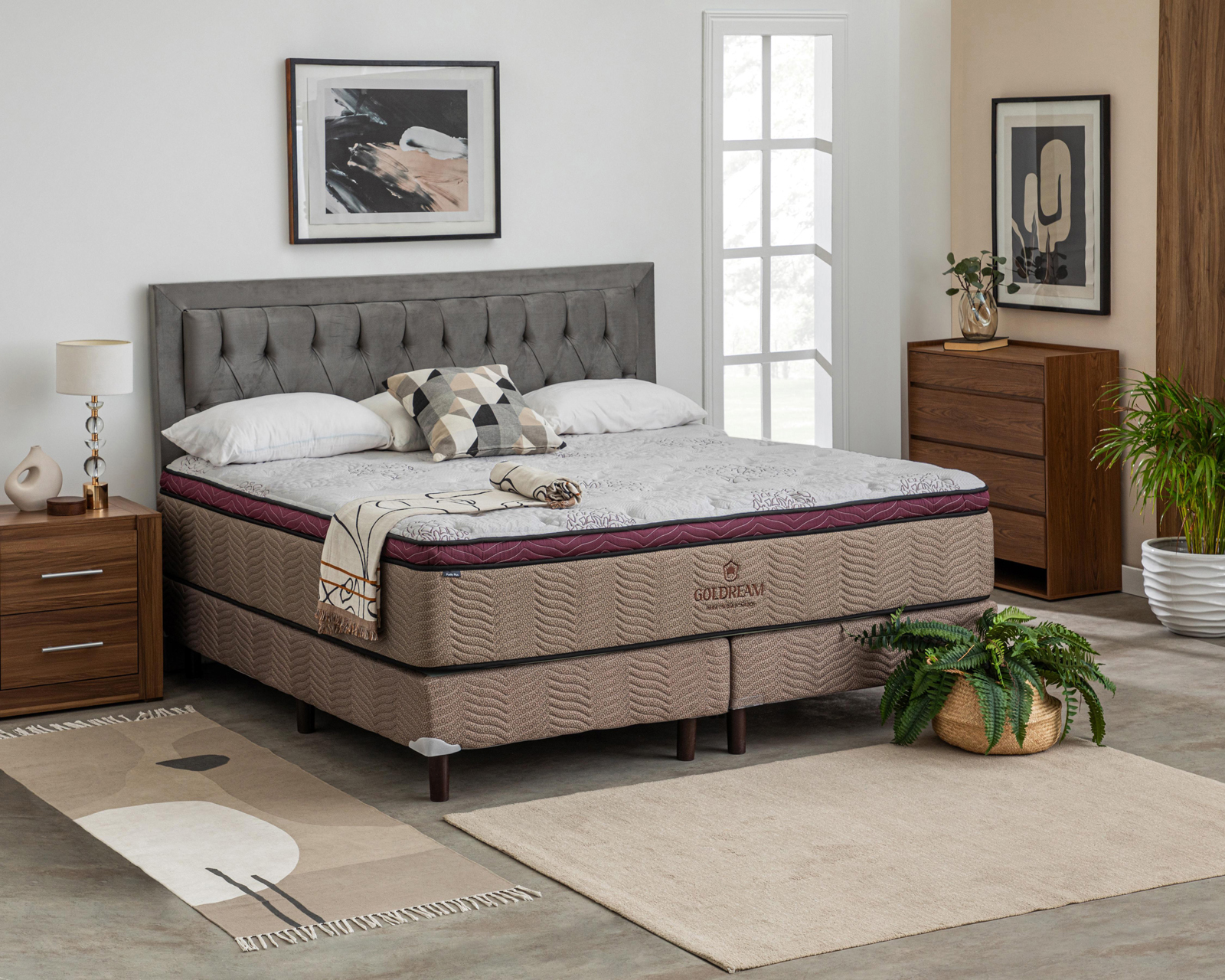 Juego de Colchón y Box King Size Goldream Purity Plus