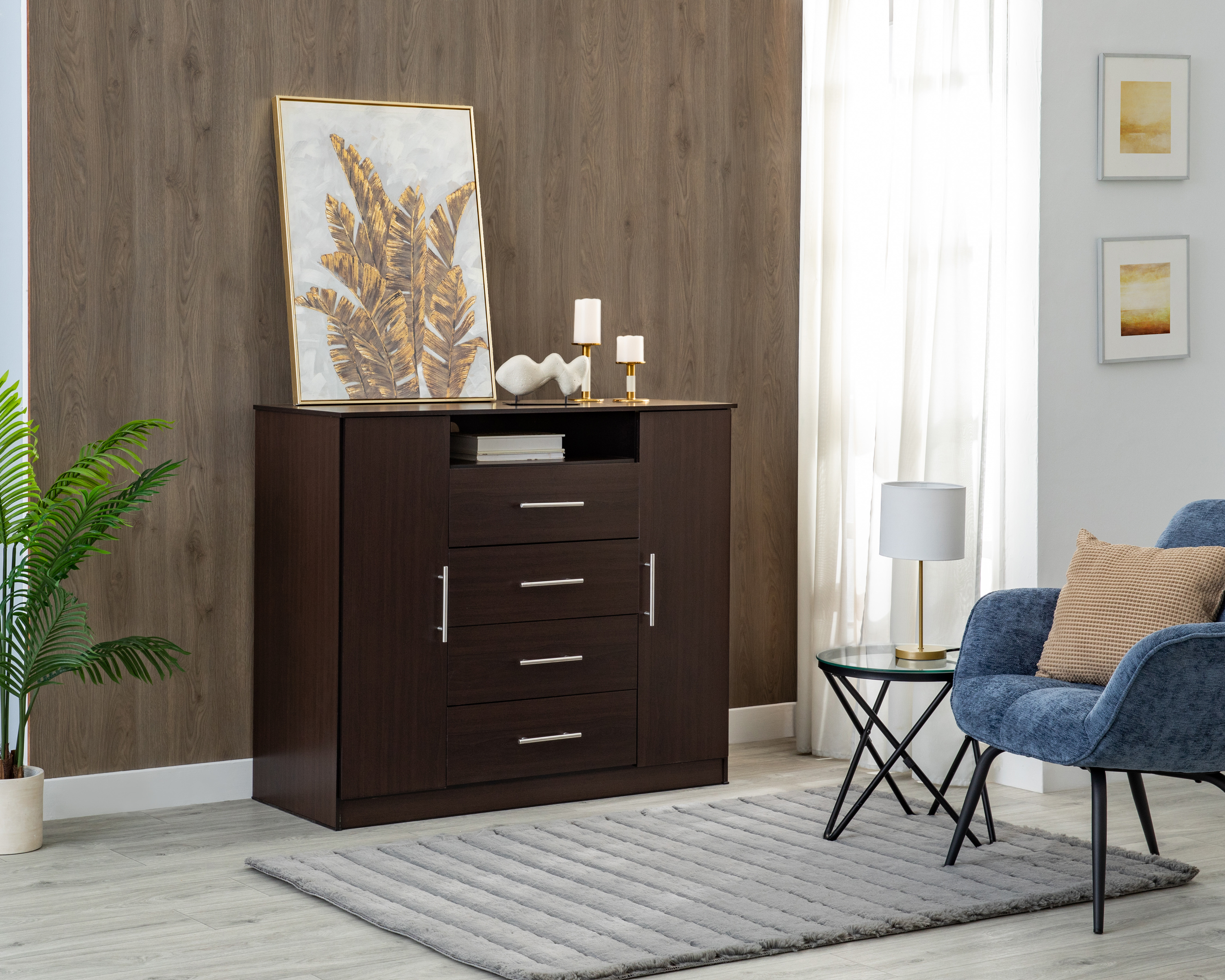 Cómoda Mobi Deluxe Chocolate 121 cm