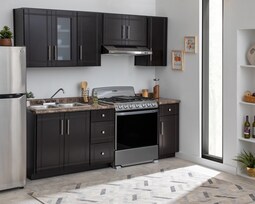 Cocina Integral Ébano Chocolate 237 cm