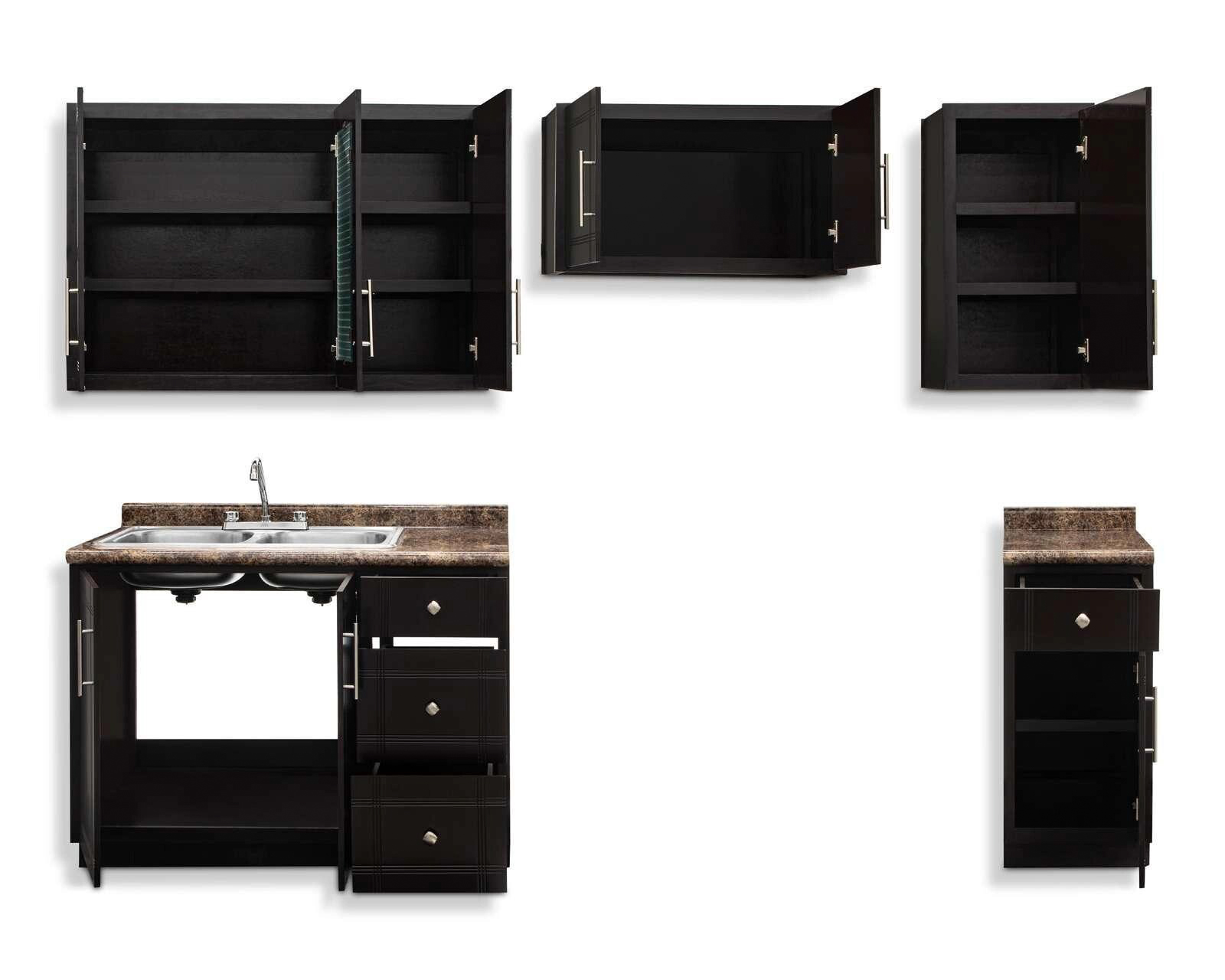 Foto 4 pulgar | Foto 3 | Cocina Integral Ébano Chocolate 237 cm