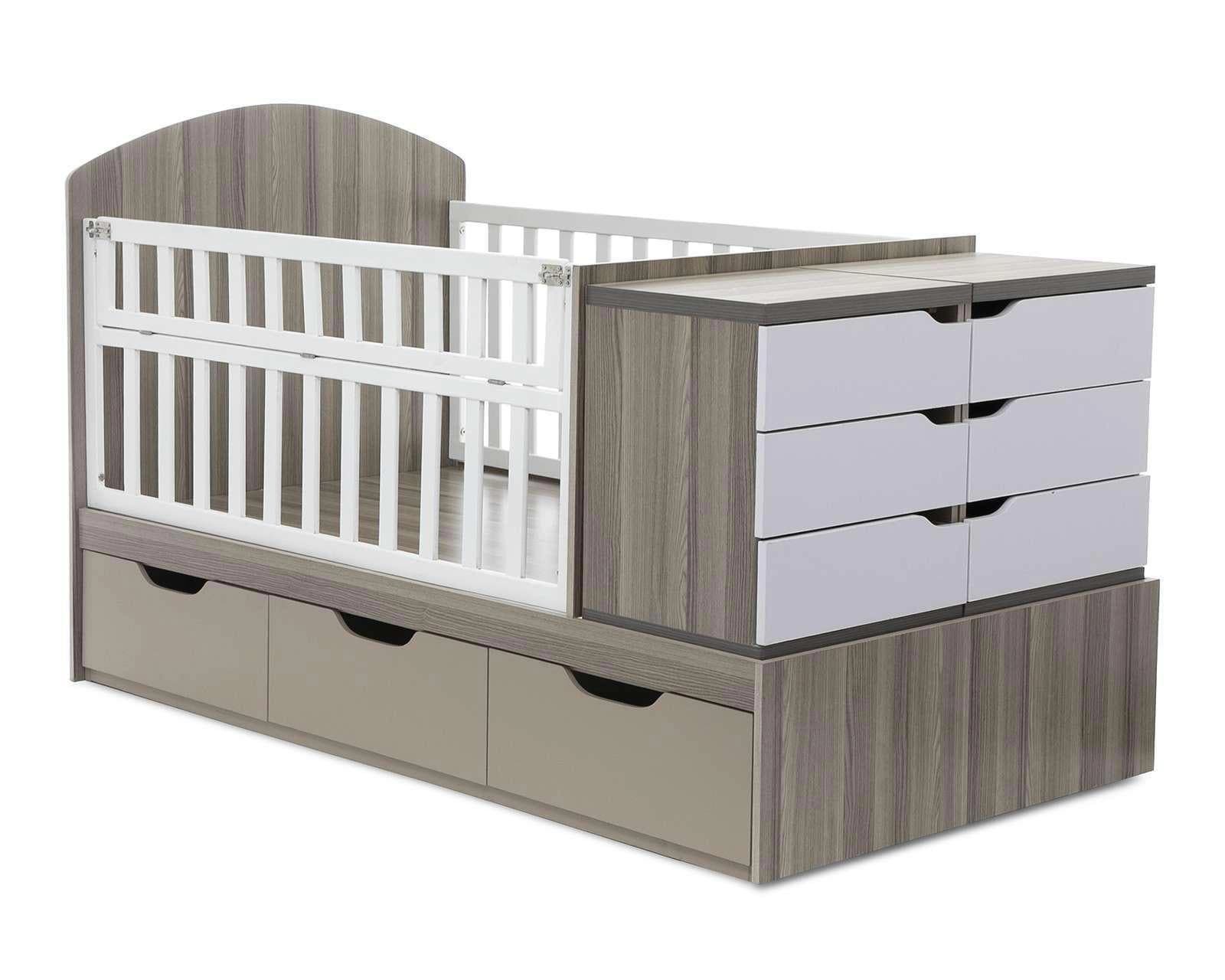 Foto 3 | Foto 3 | Cama Cuna Mindy color Roble y Blanco