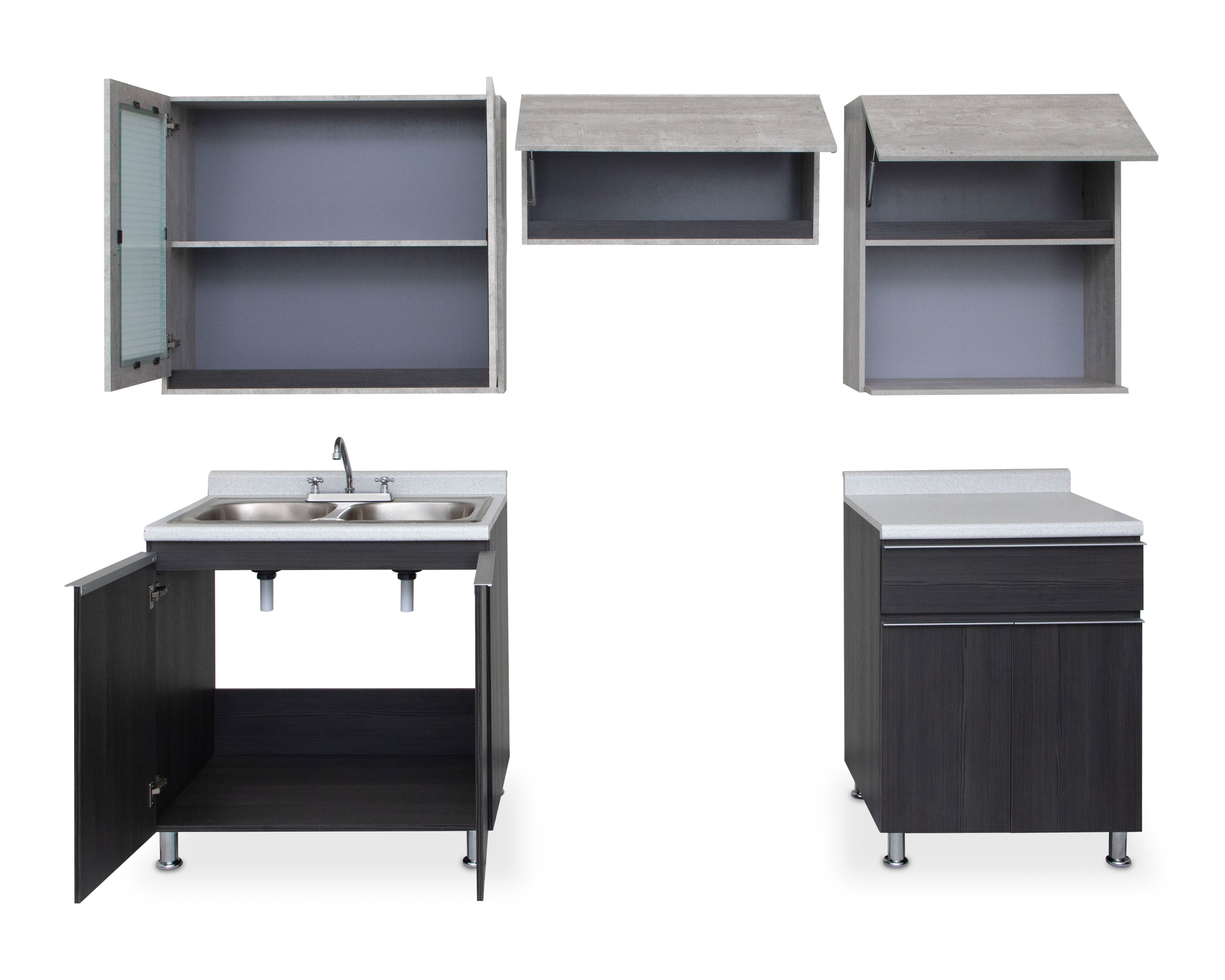 Foto 4 | Foto 4 | Cocina Integral Clarissa Gris 240 cm