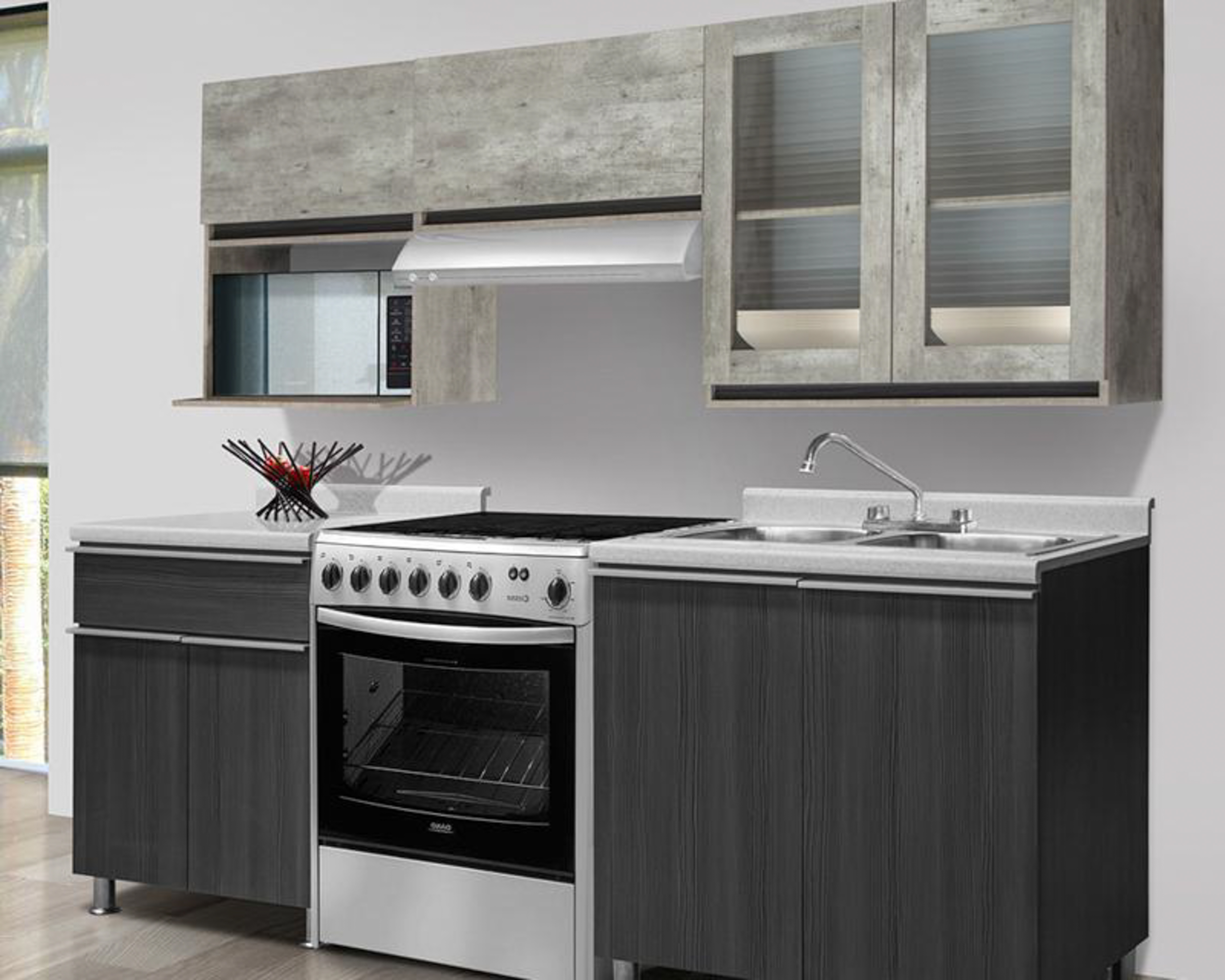 Foto 7 | Foto 7 | Cocina Integral Clarissa Gris 240 cm