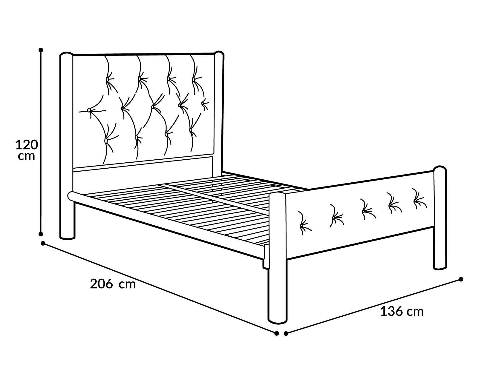 Foto 6 | Foto 6 | Cama Matrimonial Bling de Metal