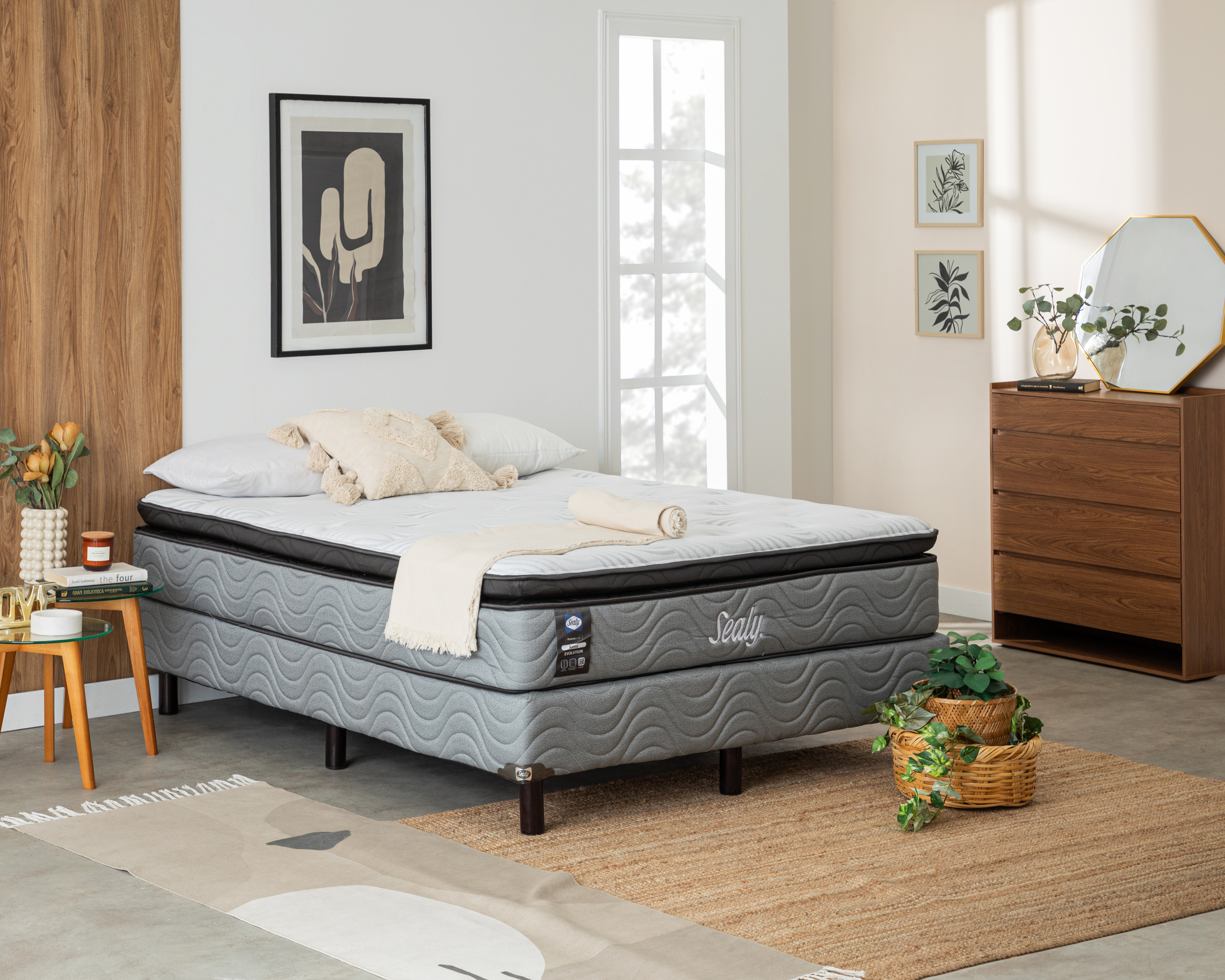 Foto 2 pulgar | Foto 1 | Juego de Colchón y Box Queen Size Sealy Raissa