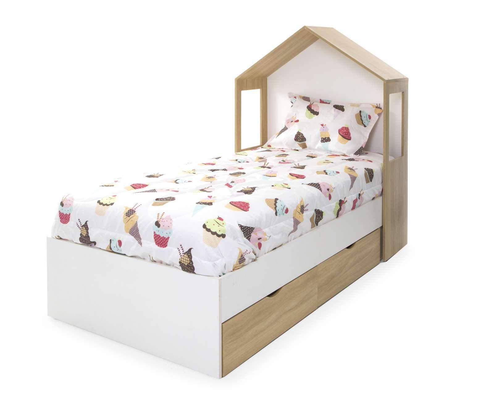 Foto 3 pulgar | Foto 2 | Cama Infantil Individual Haus de Madera color Café
