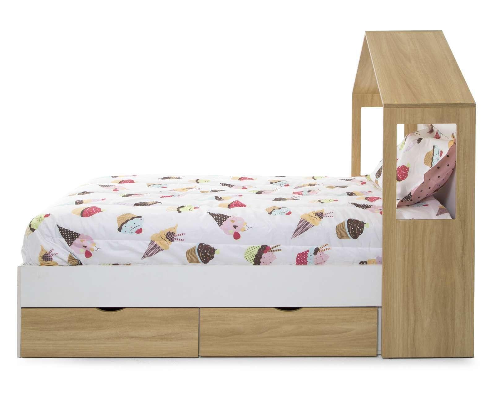Foto 5 pulgar | Foto 4 | Cama Infantil Individual Haus de Madera color Café