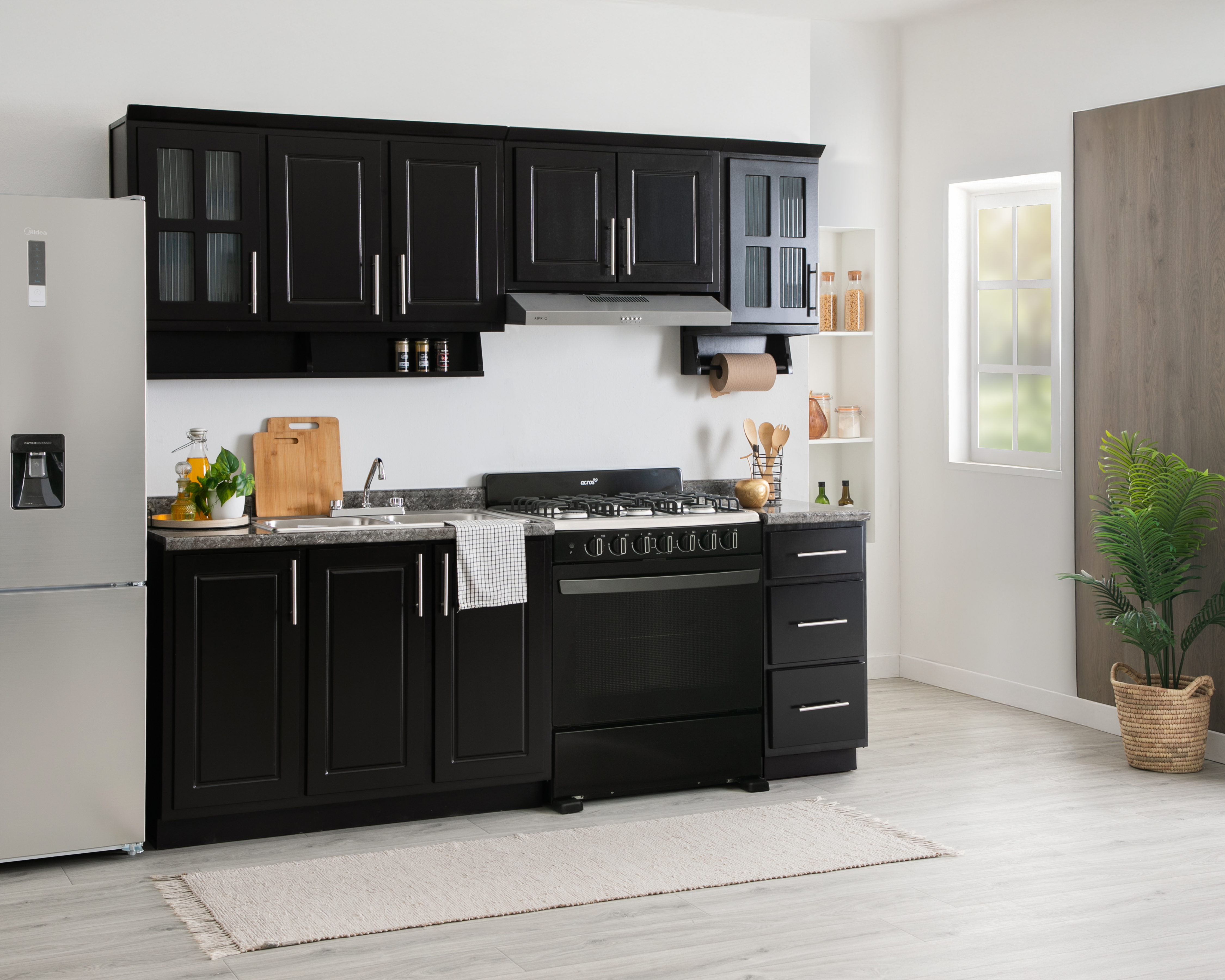 Cocina Integral Valeria Chocolate 240 cm