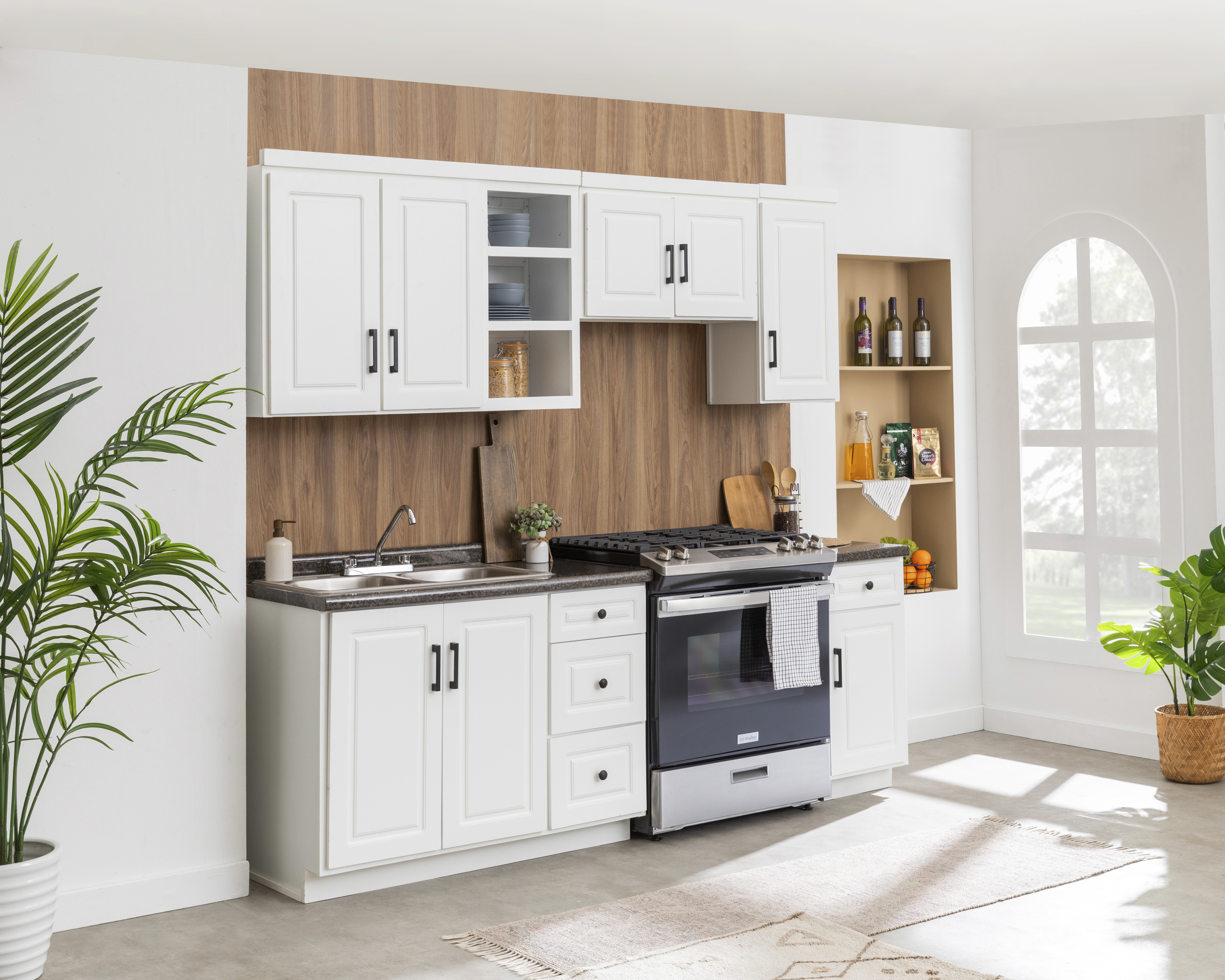 Cocina Integral Aries Blanca 240 cm
