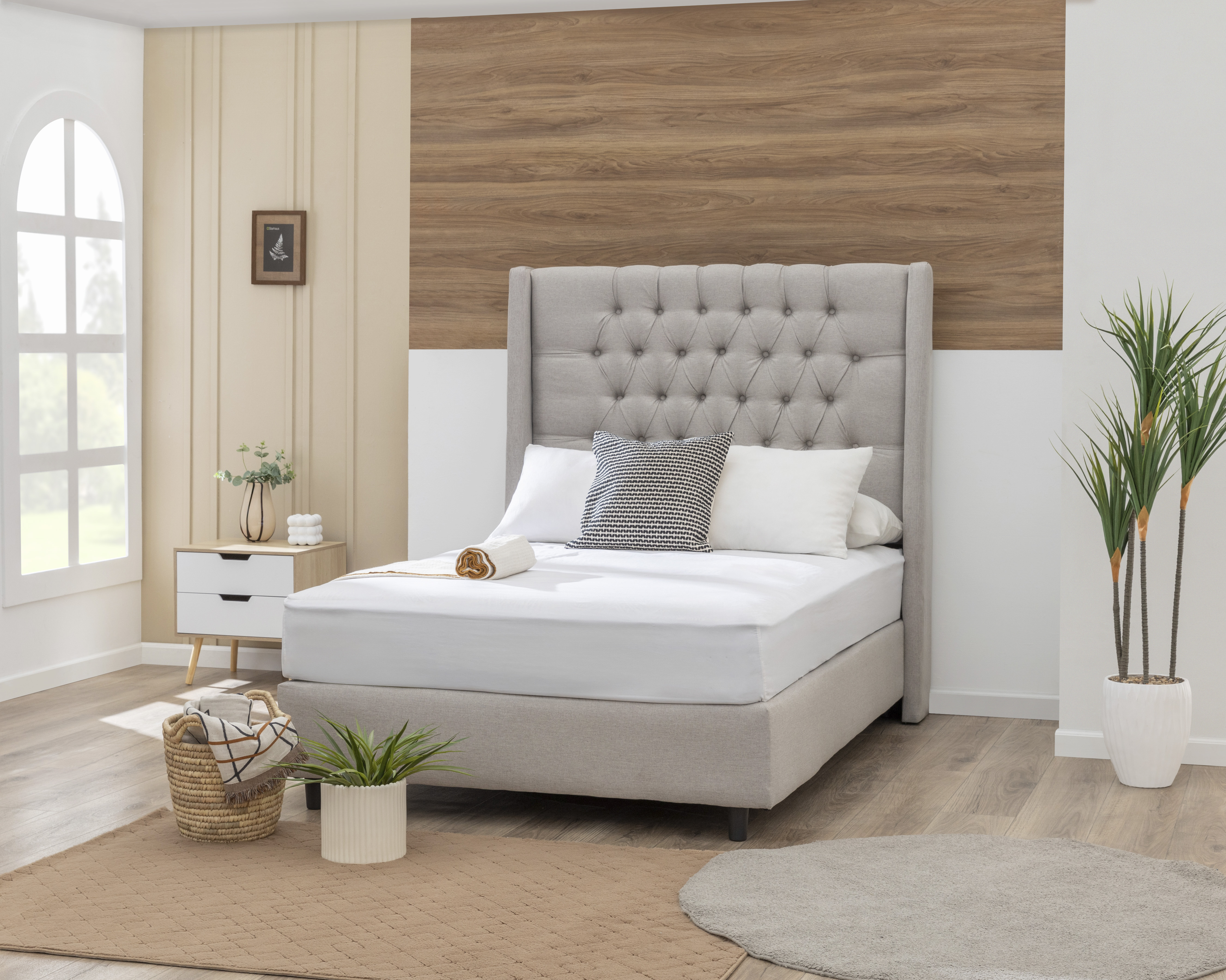 Cama Matrimonial Olivia de Madera