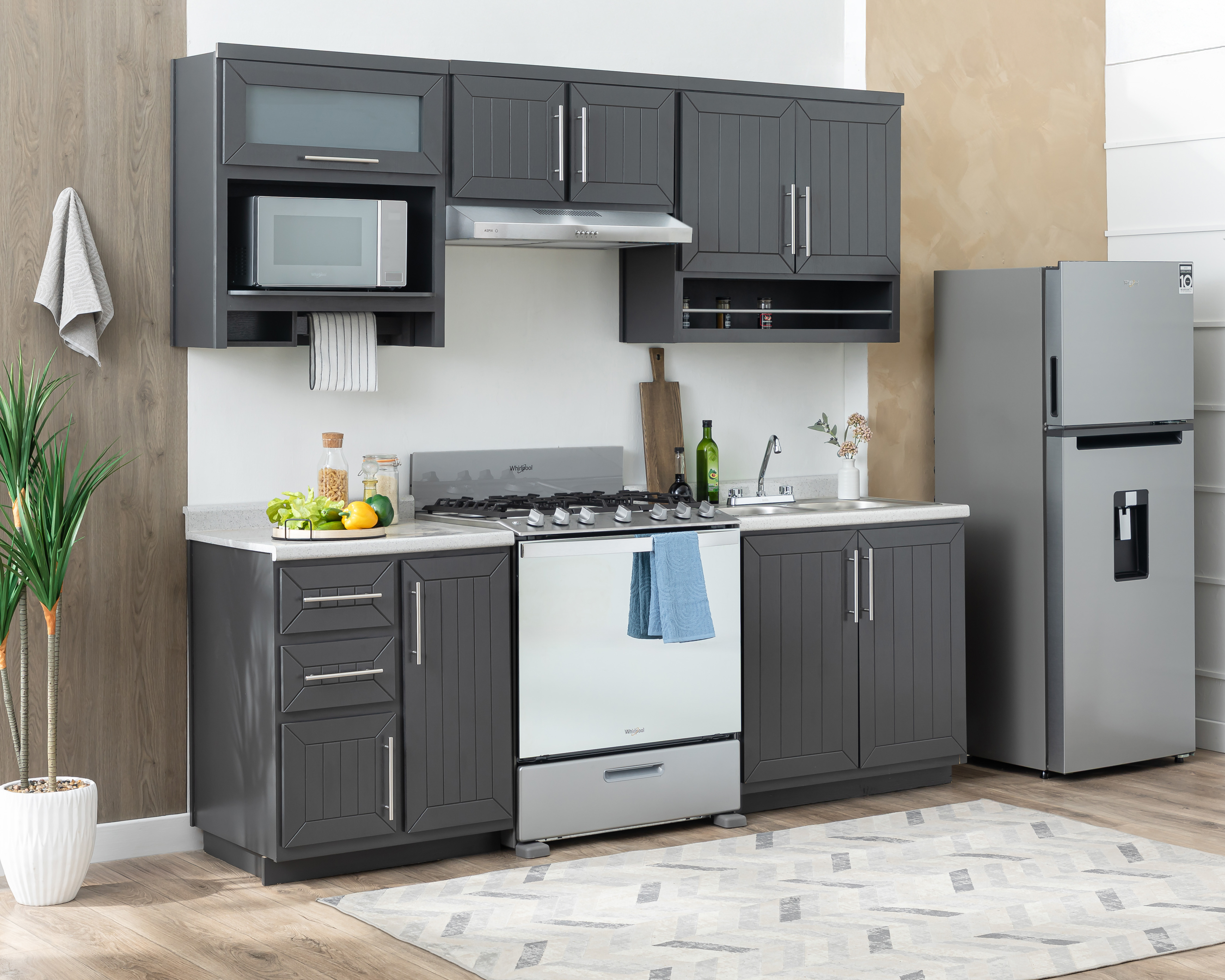 Cocina Integral Bryana Gris 240 cm