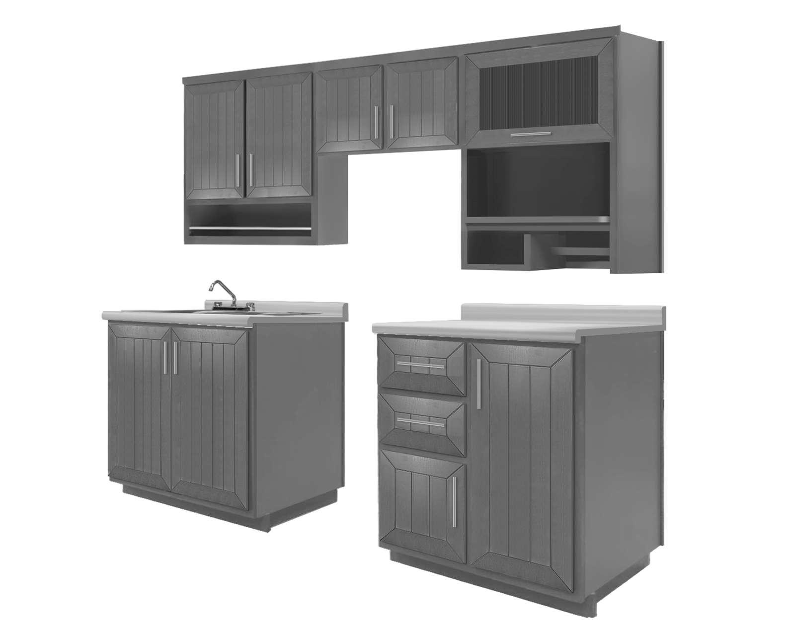 Foto 3 | Foto 3 | Cocina Integral Bryana Gris 240 cm