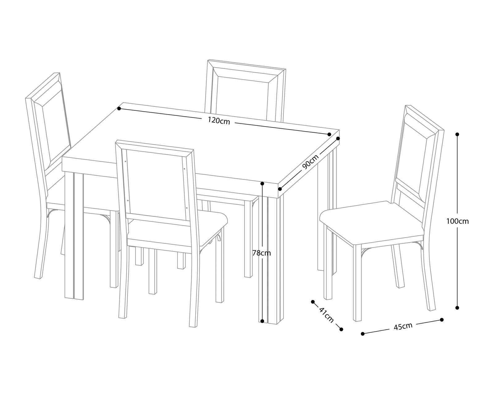 Foto 7 | Foto 7 | Comedor Lugo con 4 Sillas
