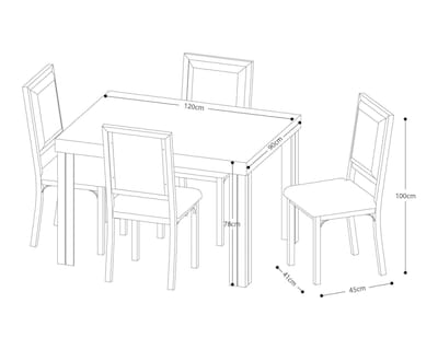 Foto 7 | Foto 7 | Comedor Lugo con 4 Sillas