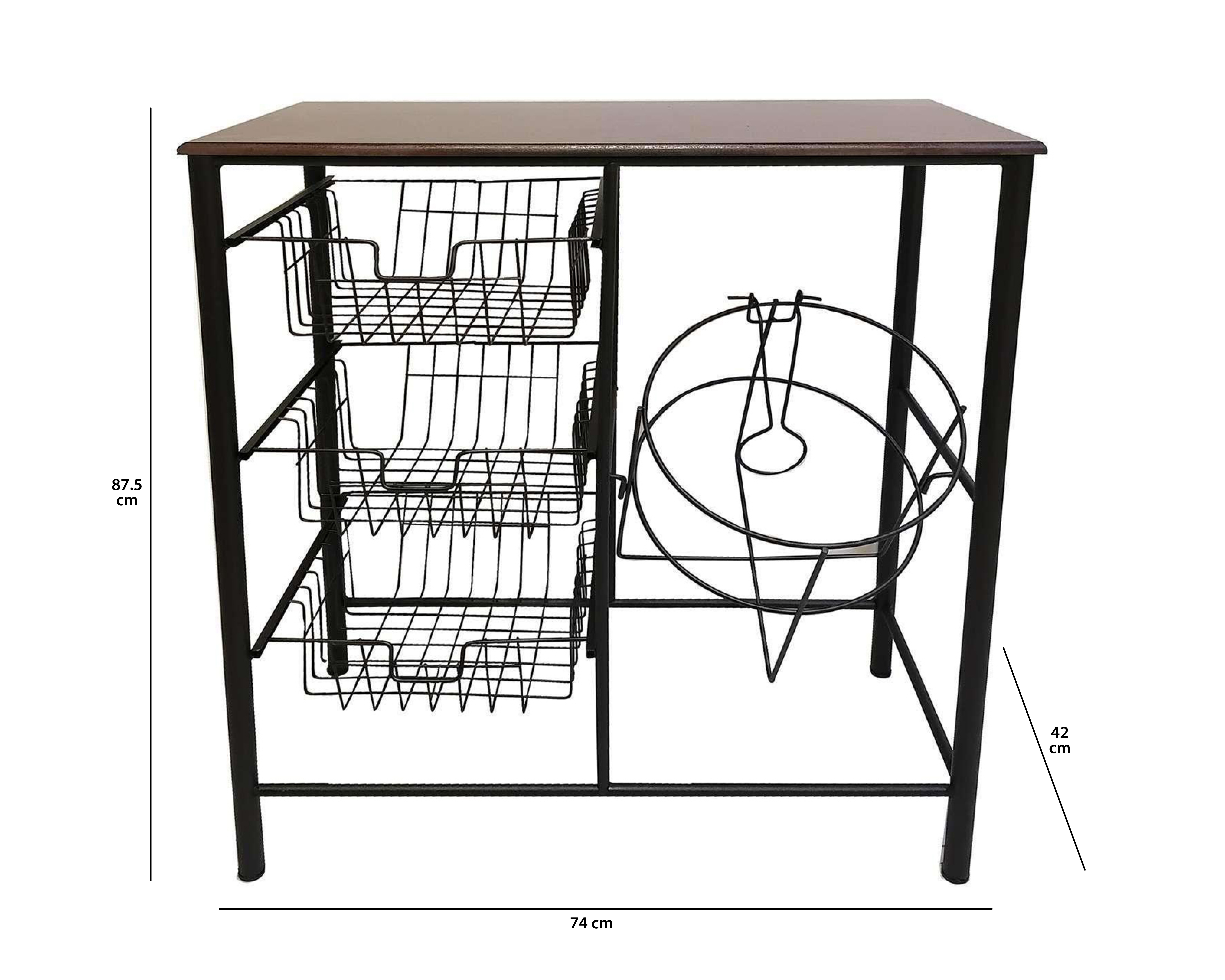 Foto 5 | Foto 5 | Mesa Multiusos Bianca Negra
