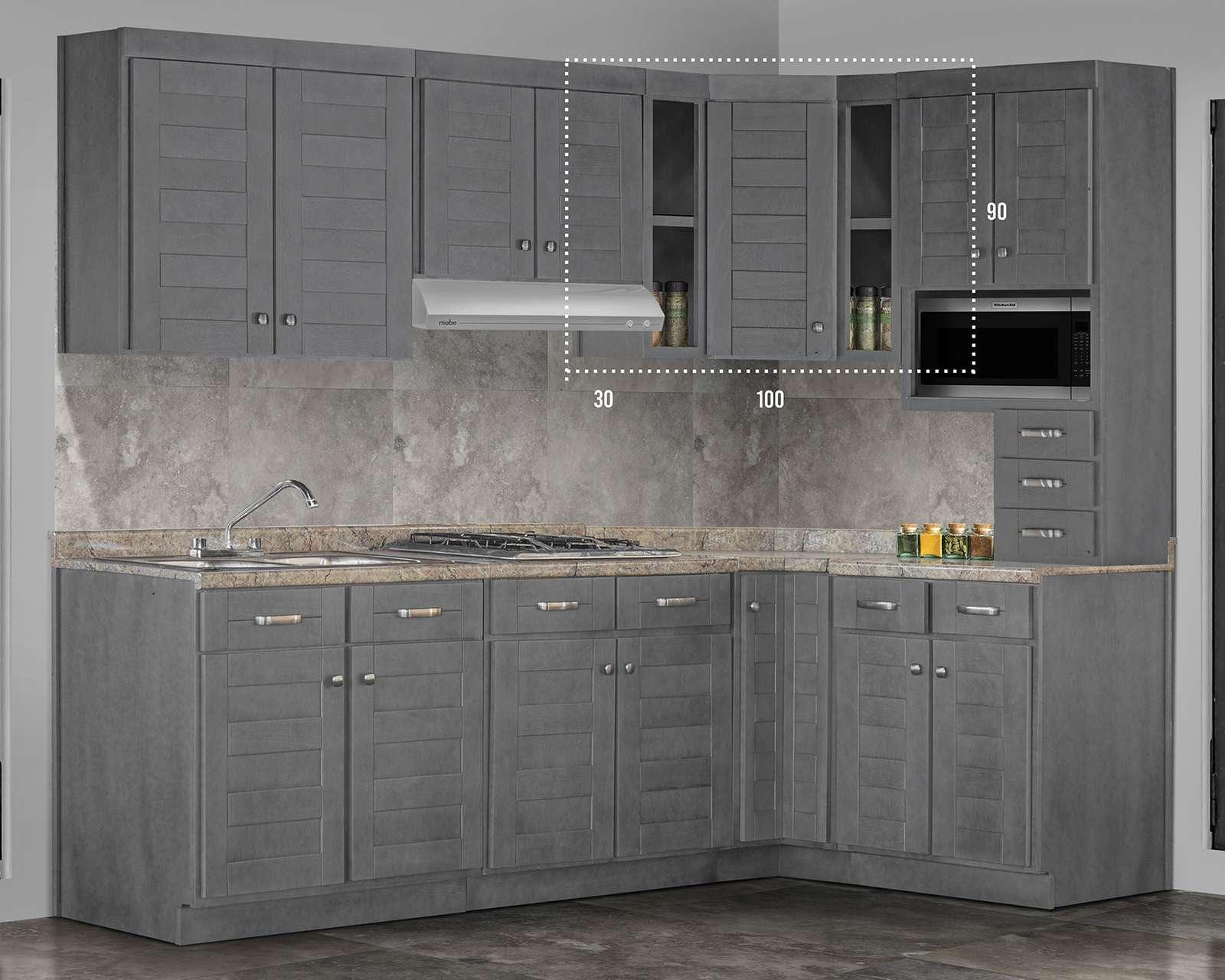 Foto 7 | Foto 7 | Alacena Esquinera Perla Gris