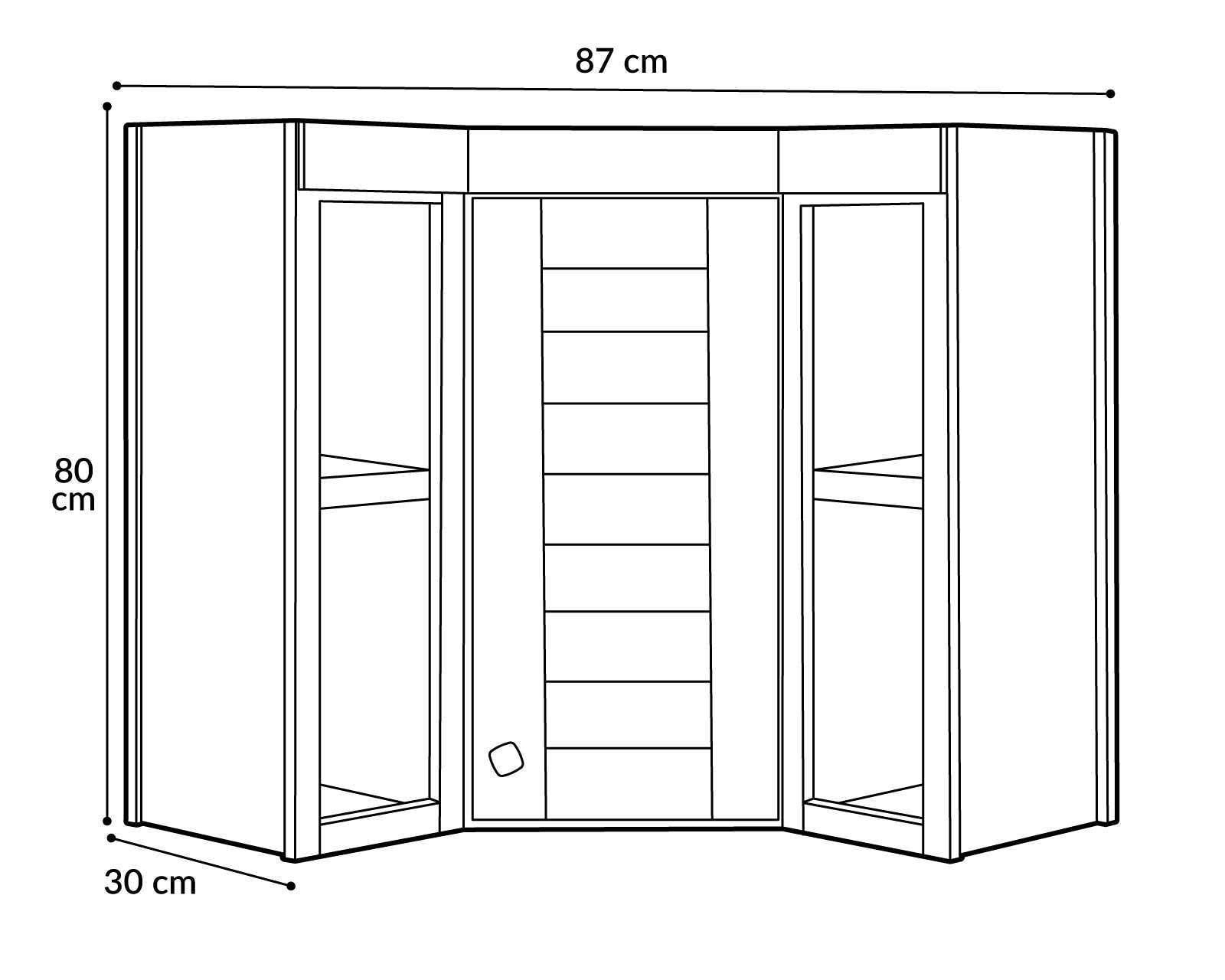 Foto 8 | Foto 8 | Alacena Esquinera Perla Gris