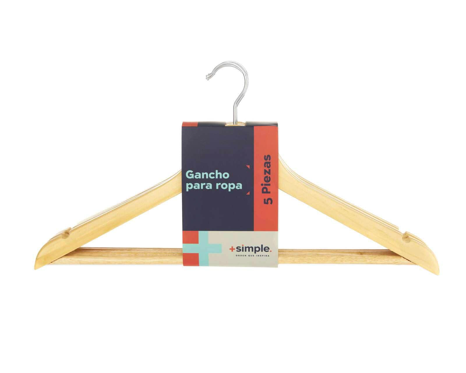 Foto 1 | Foto 1 | Gancho para Ropa +Simple 5 Piezas
