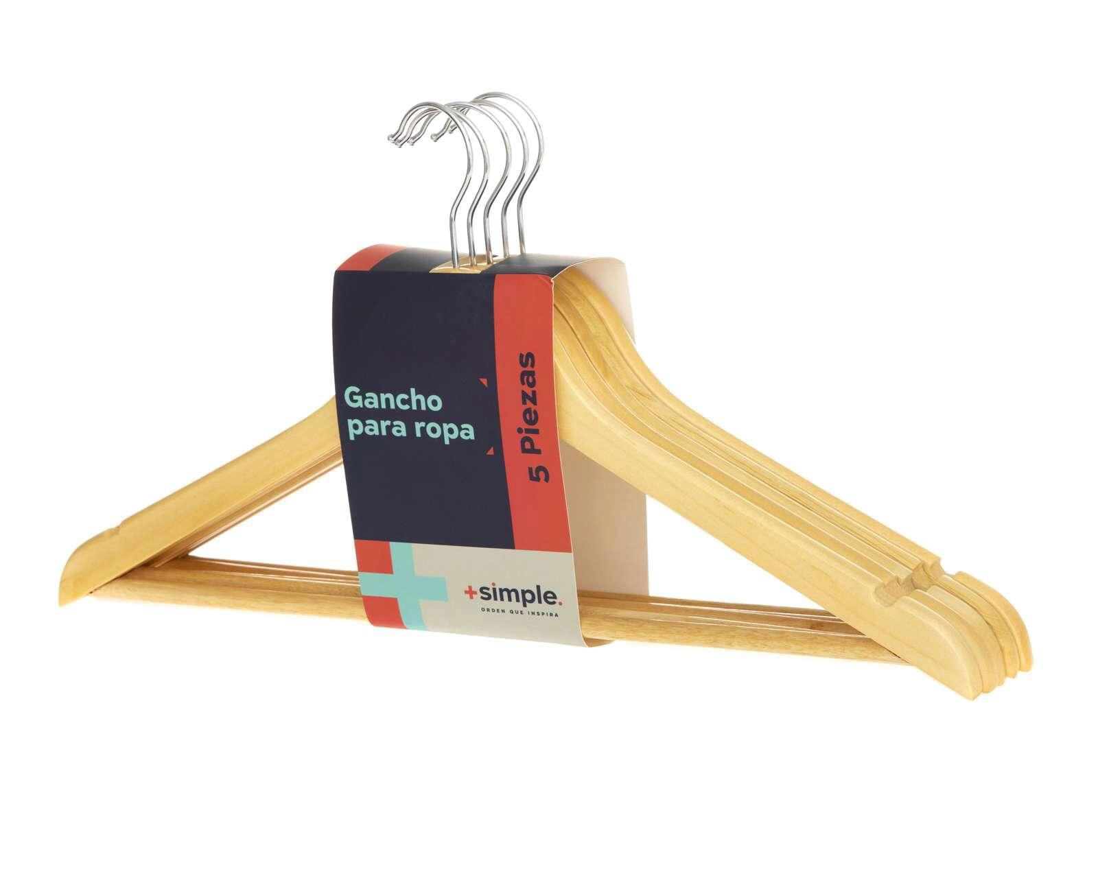 Foto 2 | Foto 2 | Gancho para Ropa +Simple 5 Piezas