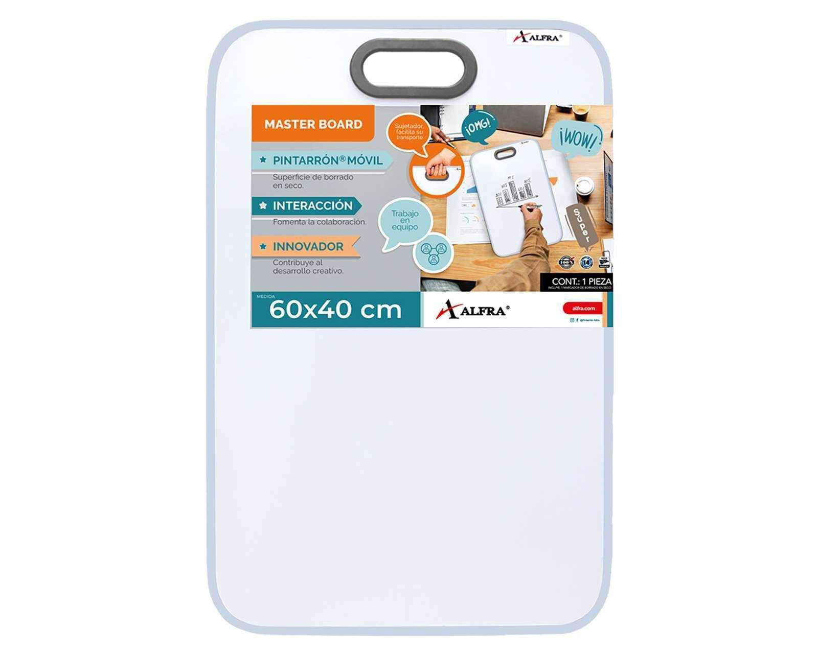 Foto 2 pulgar | Foto 1 | Pizarrón Alfra con Marcador 60 x 1.8 x 40 cm