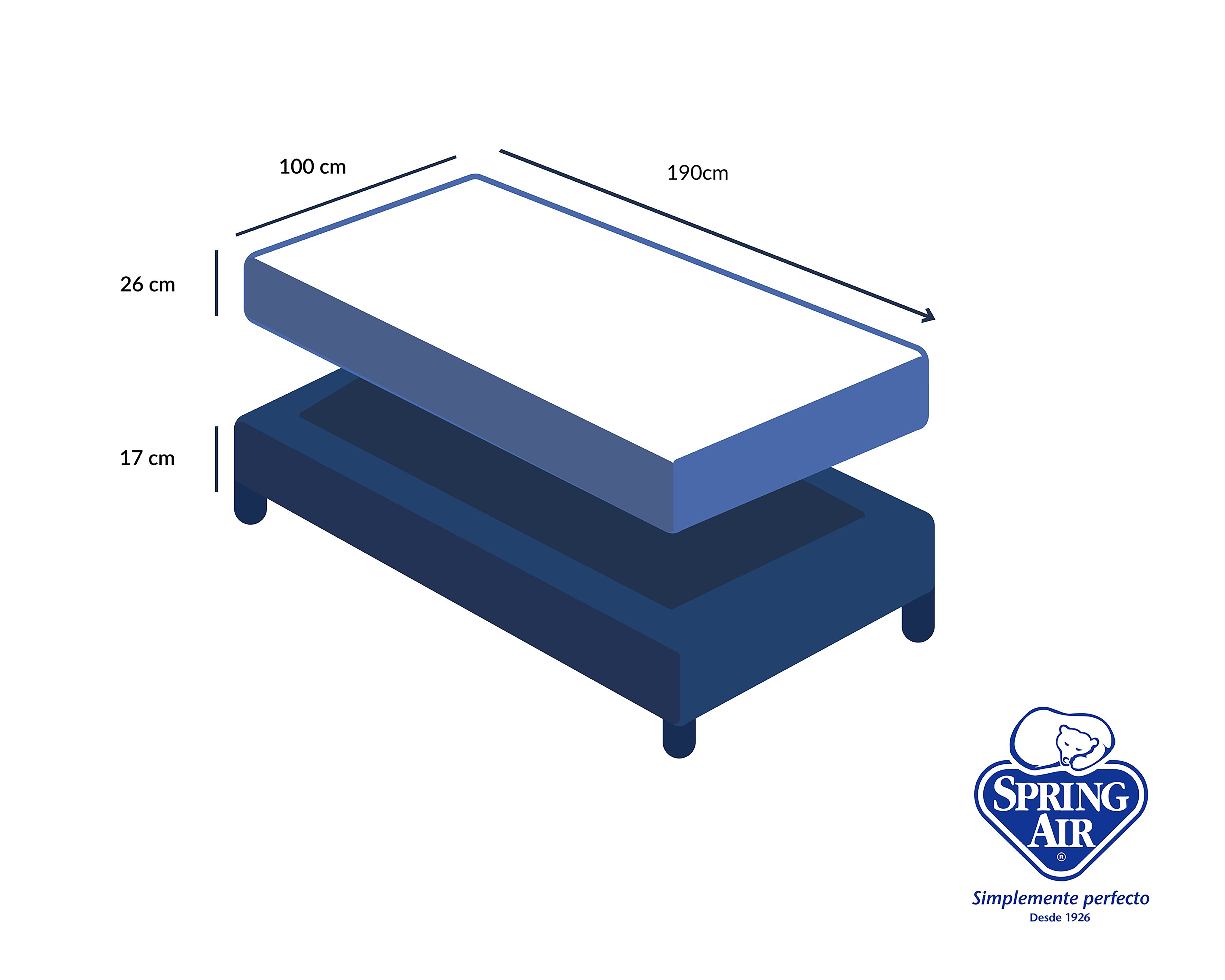 Foto 8 | Foto 8 | Juego de Colchón y Box Individual Spring Air Mykonos