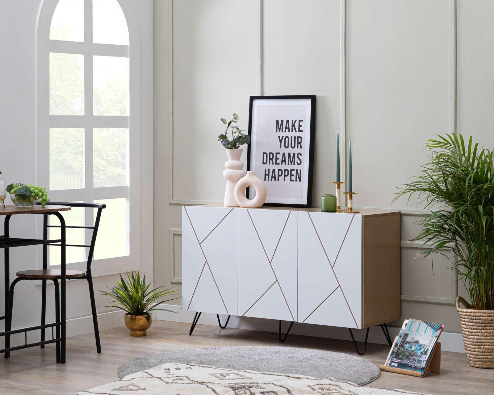 Bufetera con Puertas Mobi Kingston Blanca