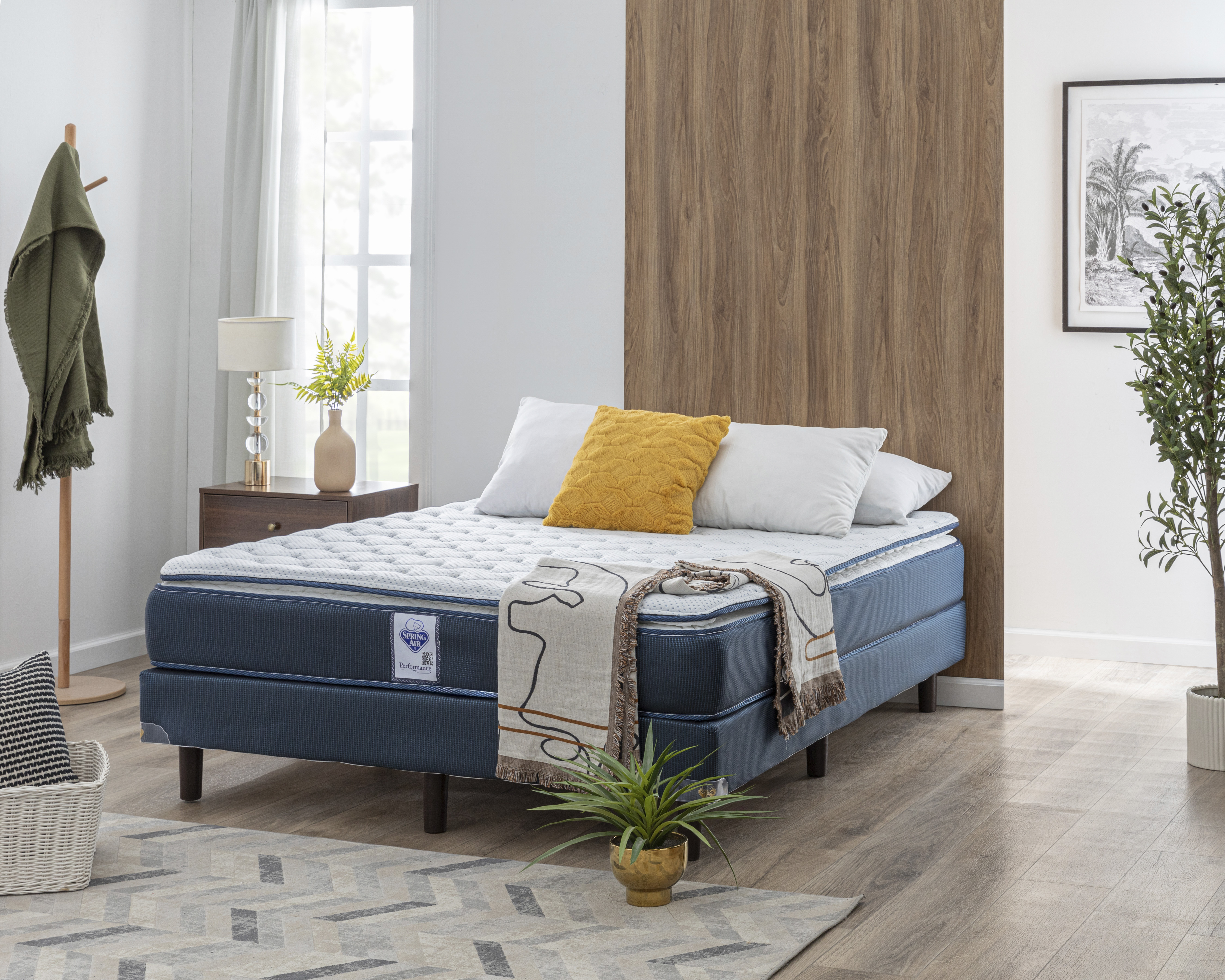 Juego de Colchón y Box Queen Size Spring Air Mykonos