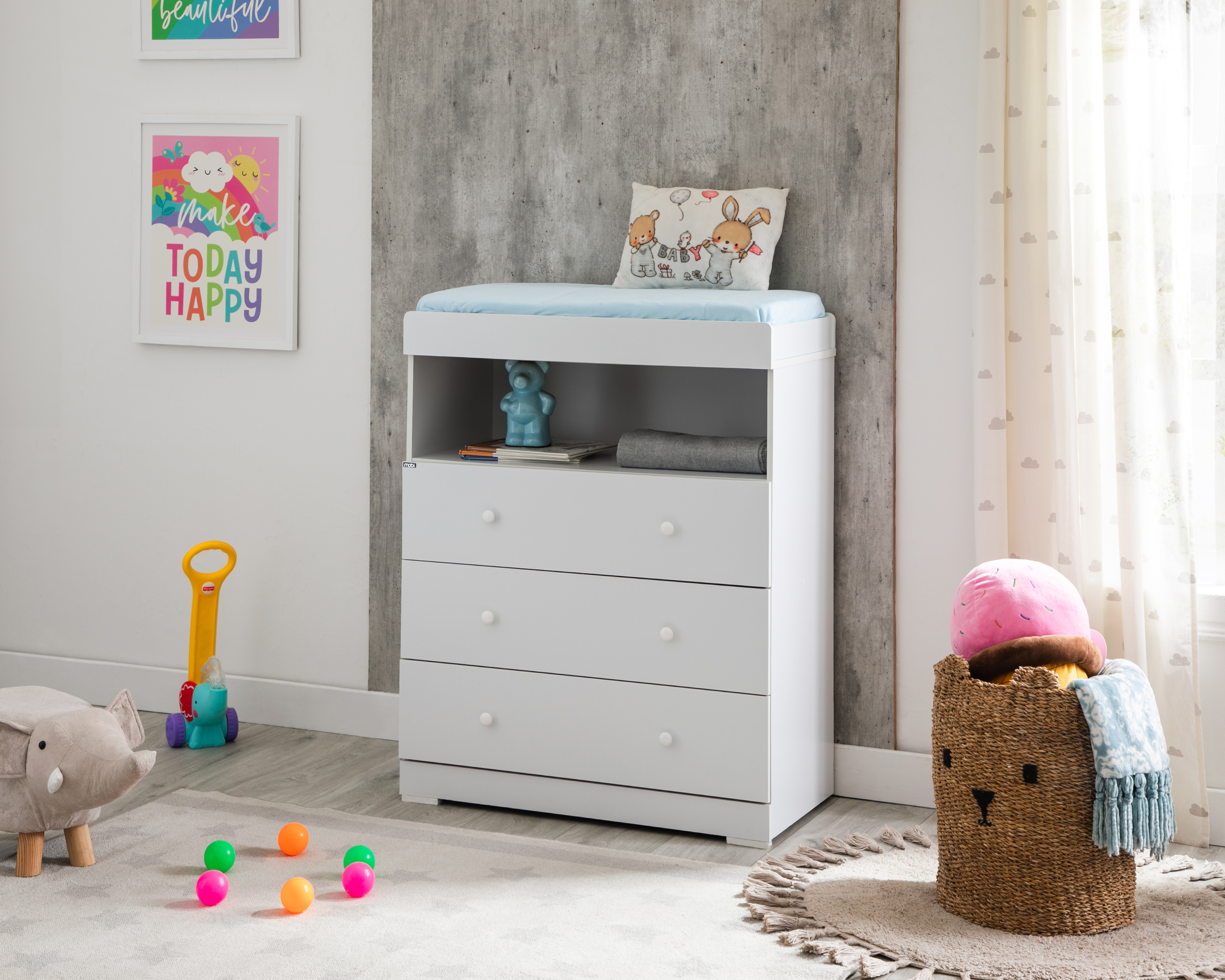 Cómoda Mobi Sofía Blanco con Cambiador Incluido