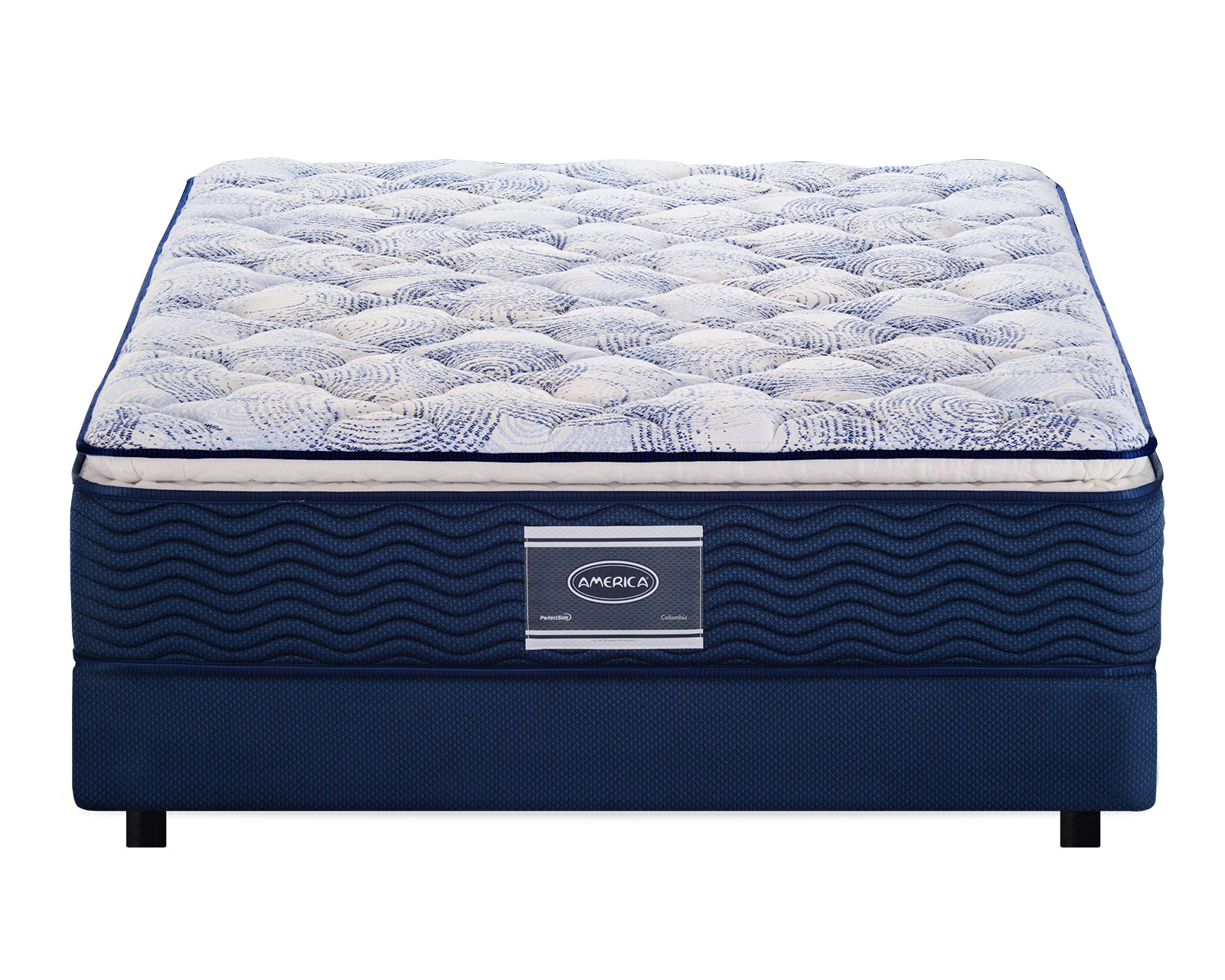 Foto 3 pulgar | Foto 2 | Juego de Colchón y Box Matrimonial América Columbia