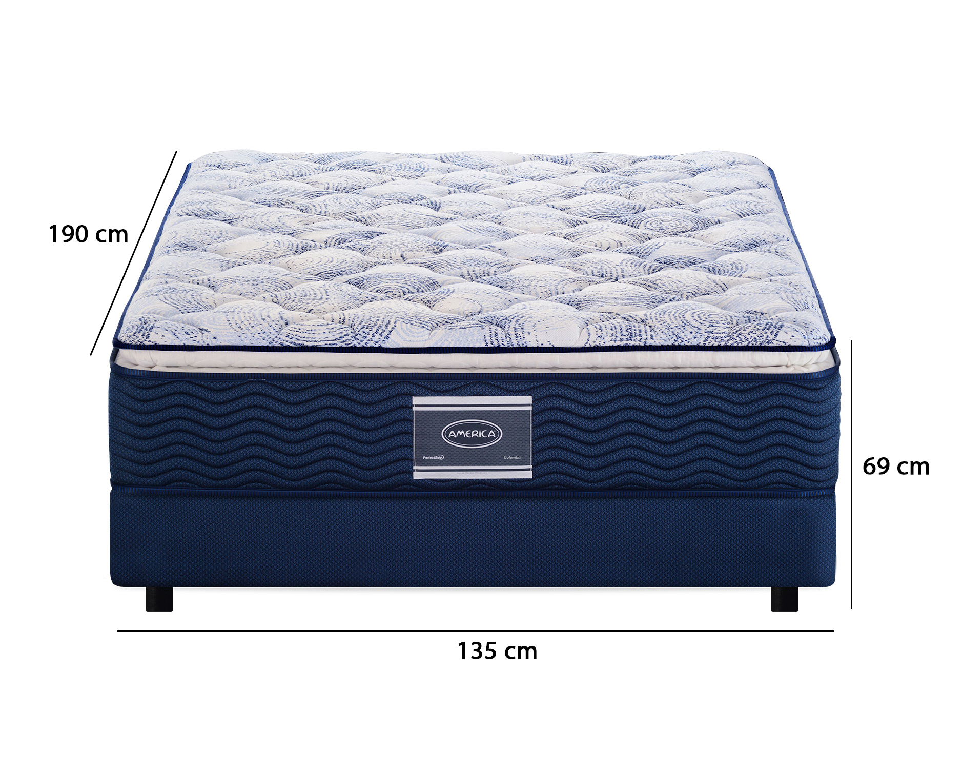 Foto 7 | Foto 7 | Juego de Colchón y Box Matrimonial América Columbia
